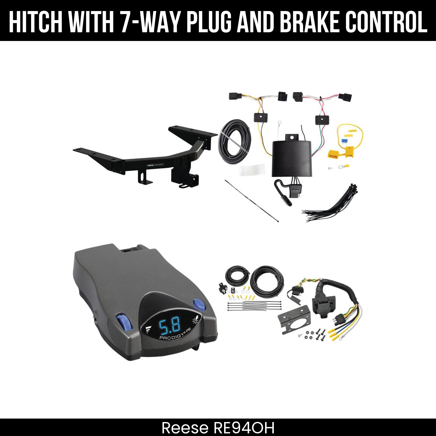 Trailer Hitch , 7-Way , Tekonsha Prodigy P2 Brake Control