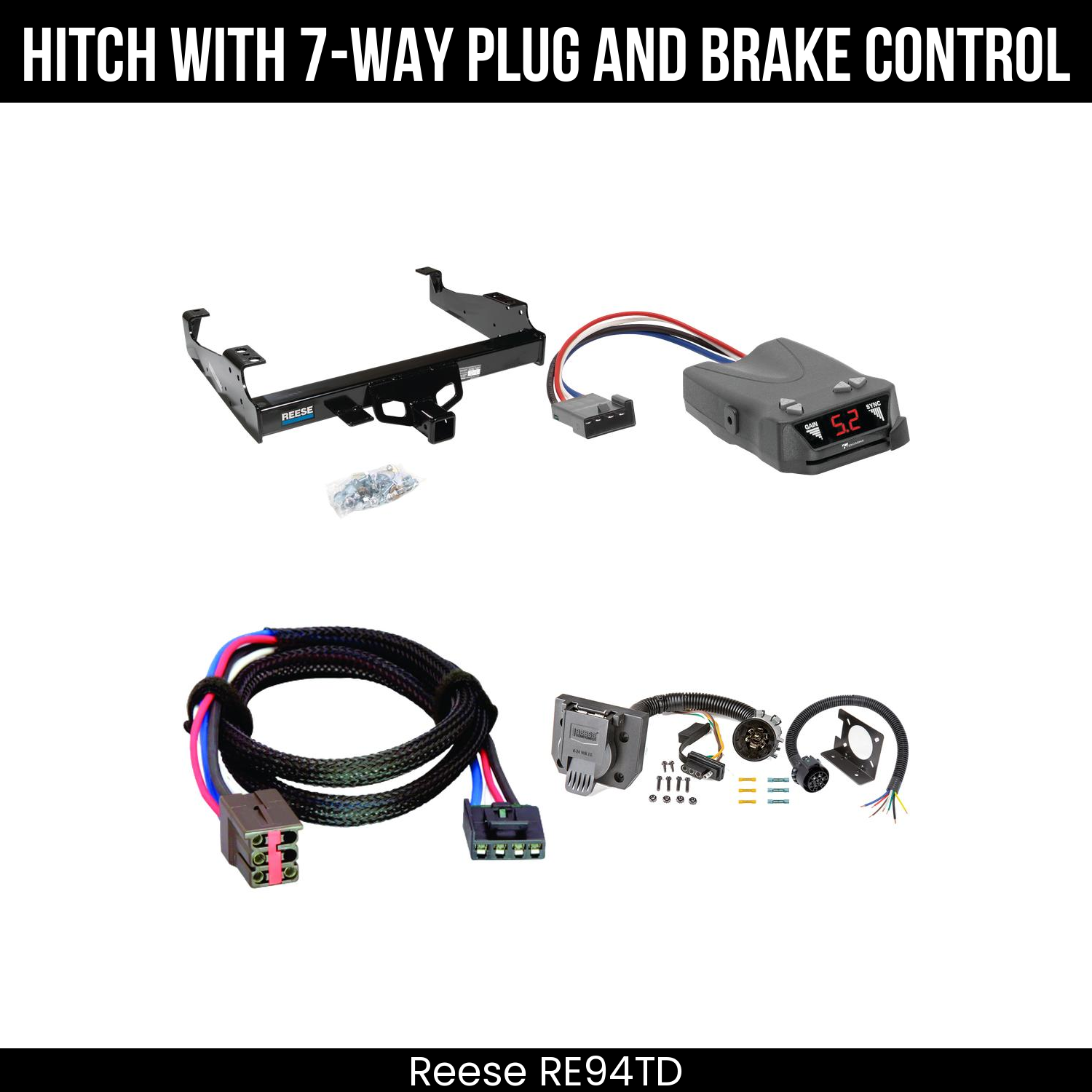 Trailer Hitch , 7-Way , Tekonsha Brakeman IV Brake Control