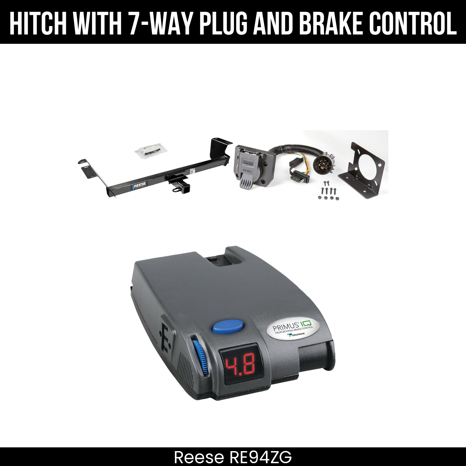 Trailer Hitch , 7-Way , Tekonsha Primus IQ Brake Control