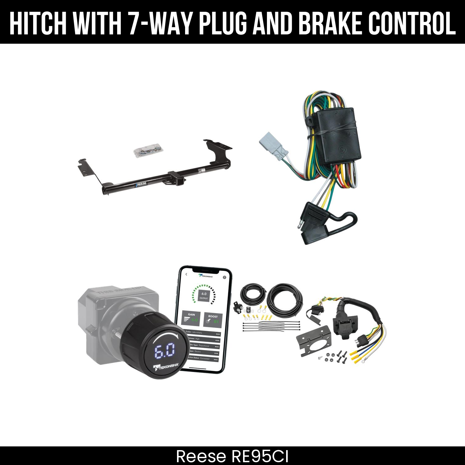Reese RE95CI Hitch With 7 Way Plug And Brake Control Bundle Featureimg