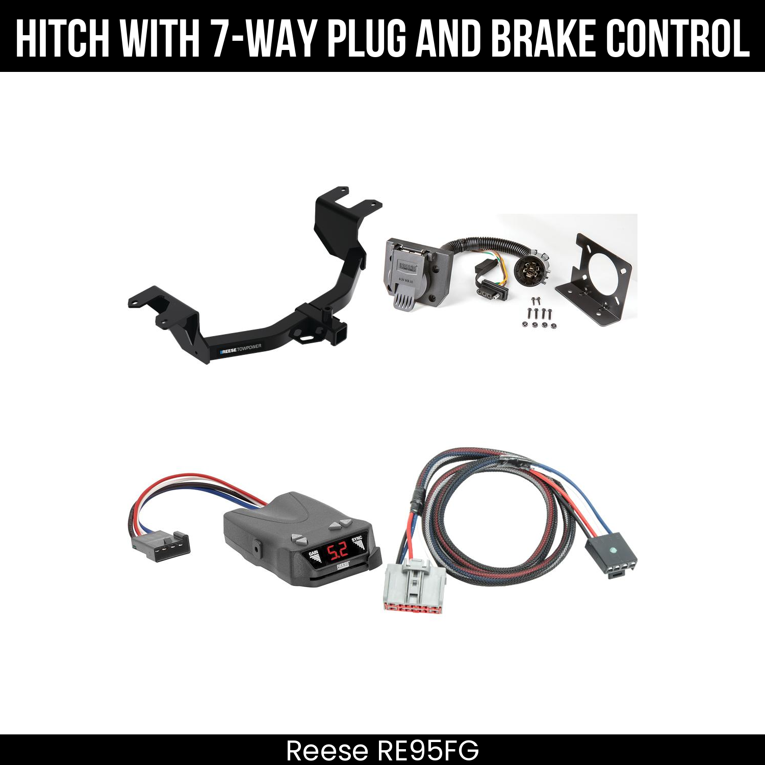 Trailer Hitch , 7-Way , Reese Brakeman IV Brake Control