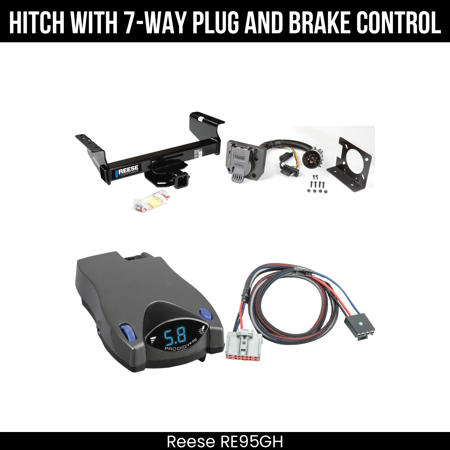 Trailer Hitch , 7-Way , Tekonsha Prodigy P2 Brake Control