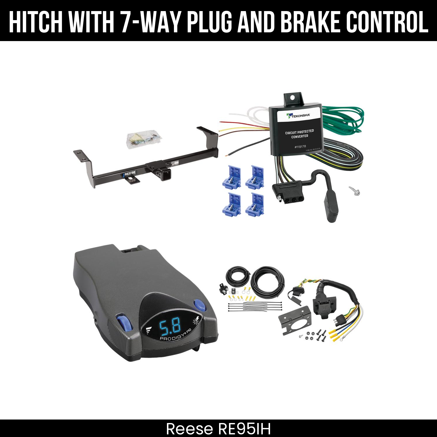 Trailer Hitch , 7-Way , Tekonsha Prodigy P2 Brake Control