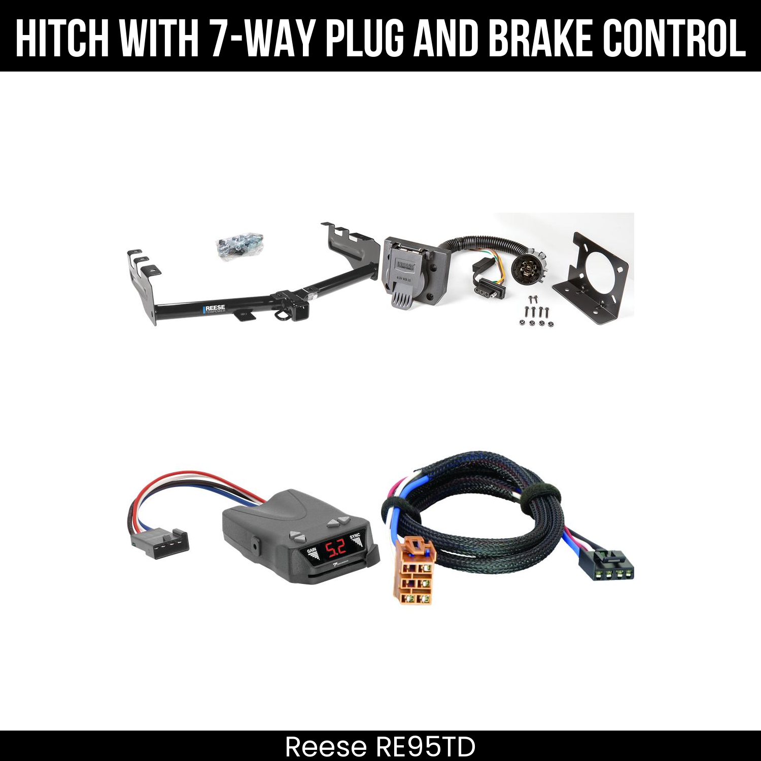 Trailer Hitch , 7-Way , Tekonsha Brakeman IV Brake Control