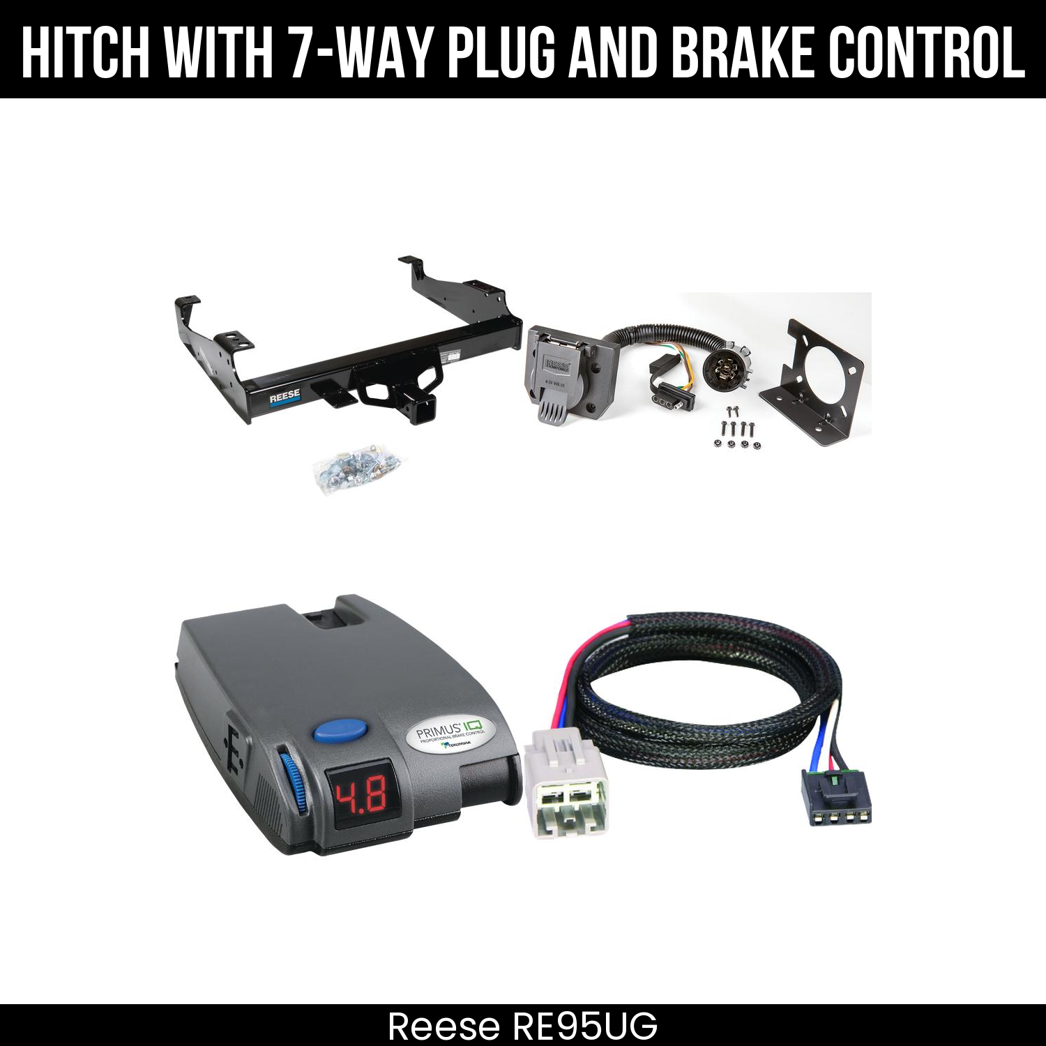 Trailer Hitch , 7-Way , Tekonsha Primus IQ Brake Control