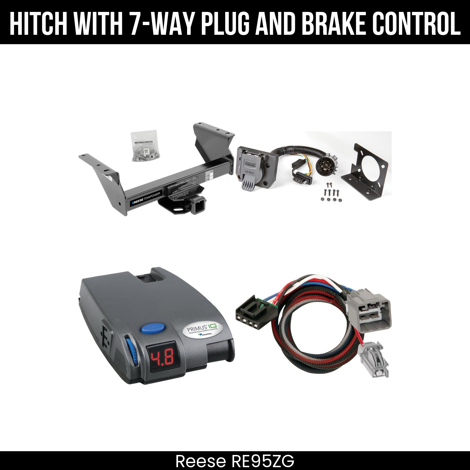 Trailer Hitch , 7-Way , Tekonsha Primus IQ Brake Control