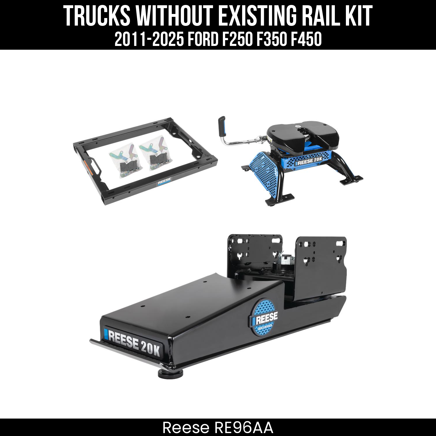 Rail Kit Adapter,M5 5th Wheel Center Section,M5 5th Wheel Head Assembly,M5 5th Wheel Leg Kit,Sidewinder 5th Wheel Pin Box