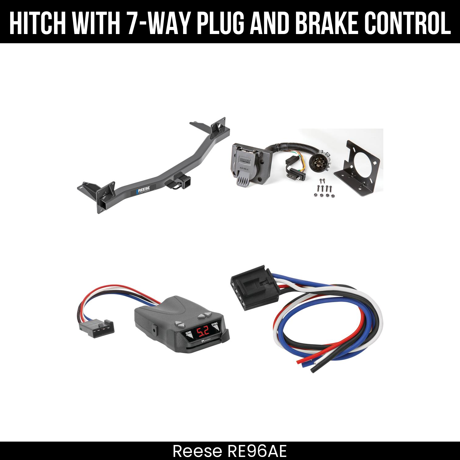 Trailer Hitch , 7-Way , Tekonsha Brakeman IV Brake Control