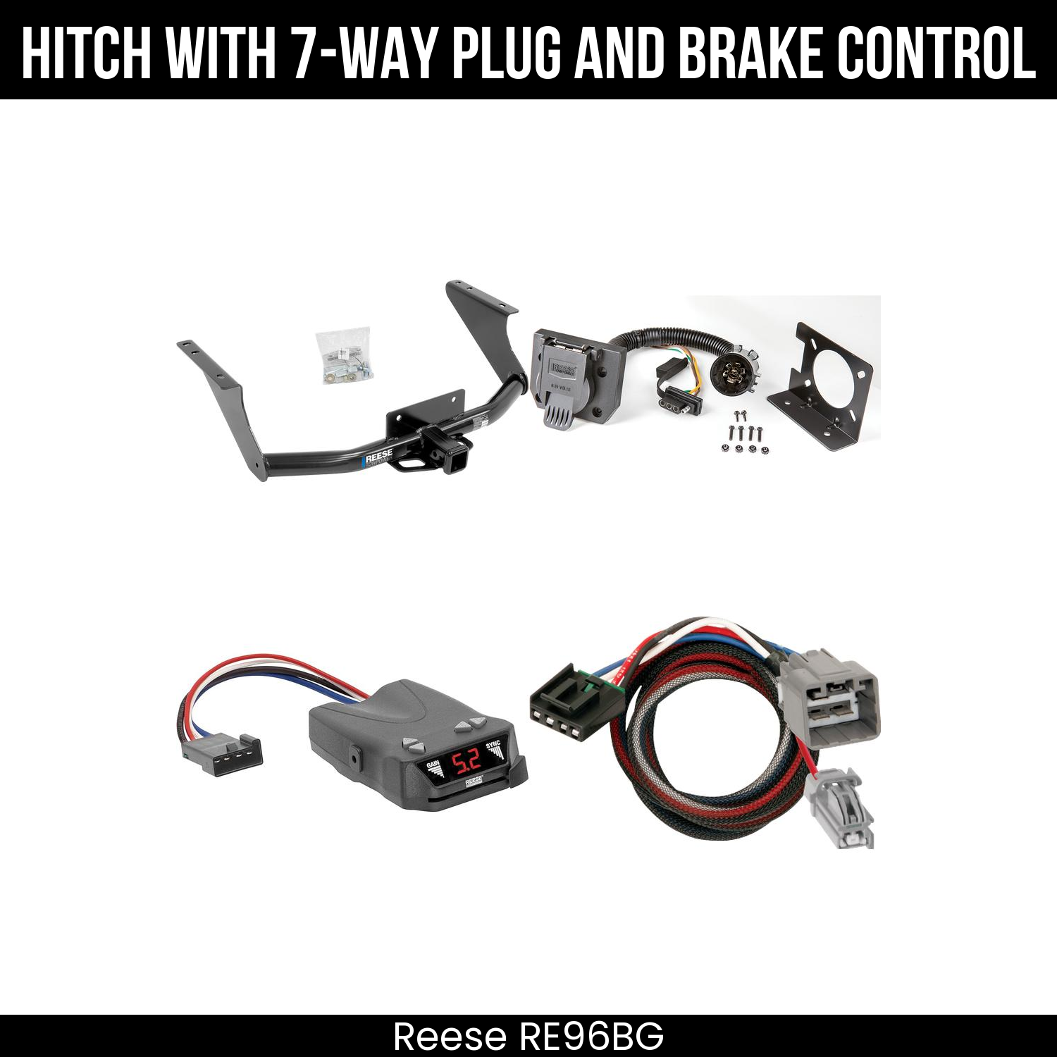 Trailer Hitch , 7-Way , Reese Brakeman IV Brake Control