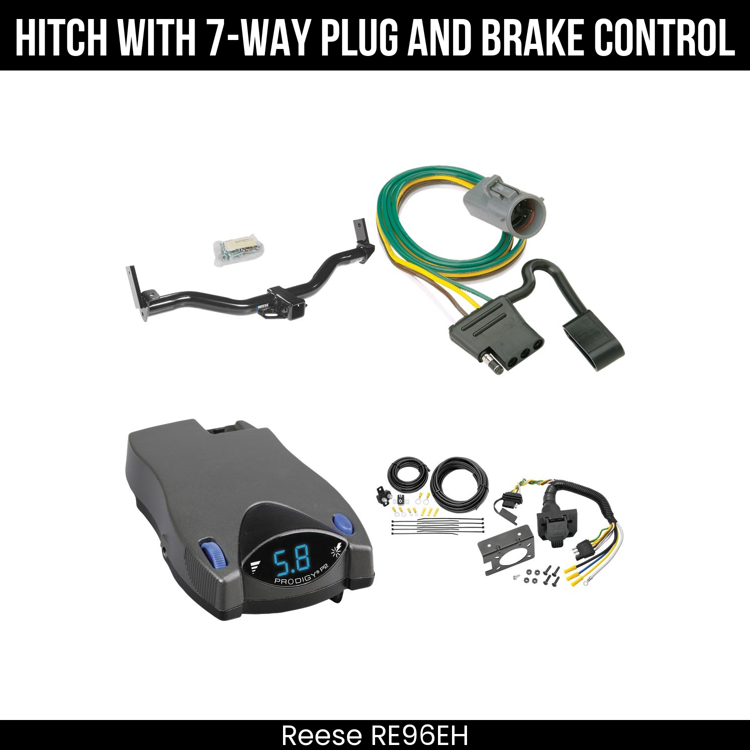 Trailer Hitch , 7-Way , Tekonsha Prodigy P2 Brake Control