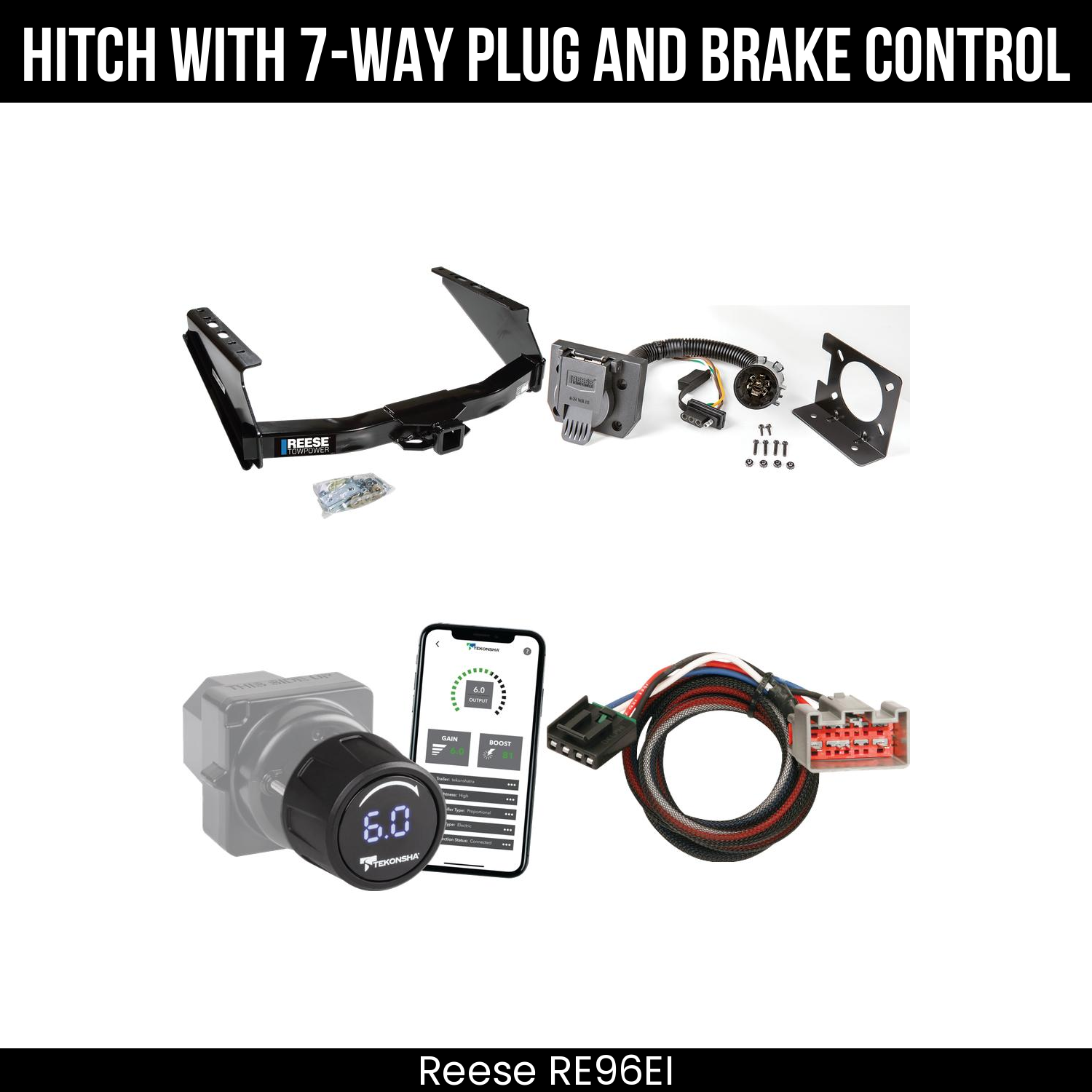 Reese RE96EI Hitch With 7 Way Plug And Brake Control Bundle Featureimg