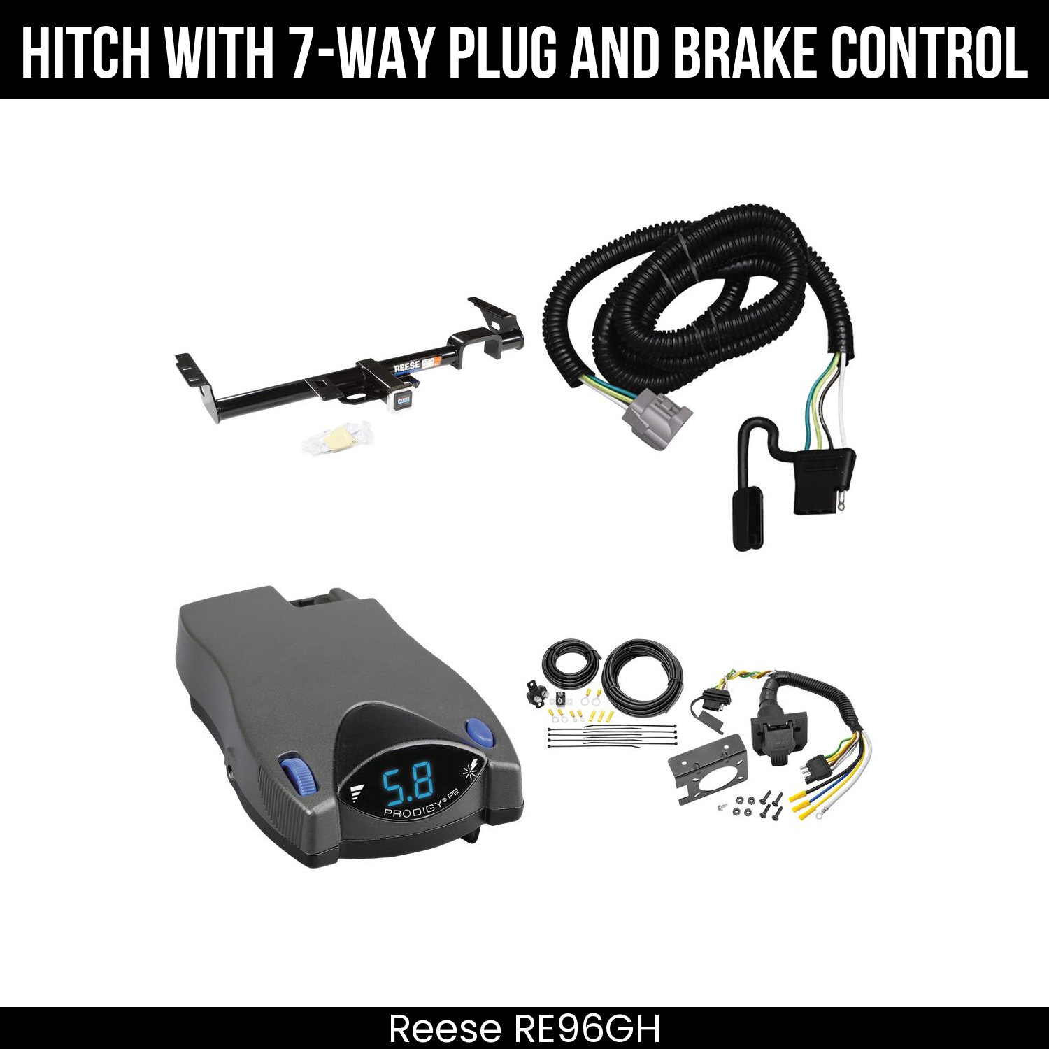 Trailer Hitch , 7-Way , Tekonsha Prodigy P2 Brake Control