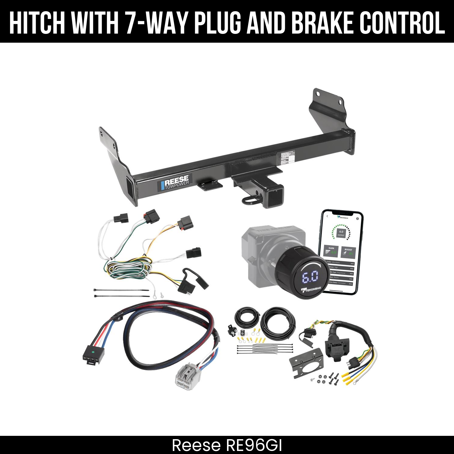 Reese RE96GI Hitch With 7 Way Plug And Brake Control Bundle Featureimg
