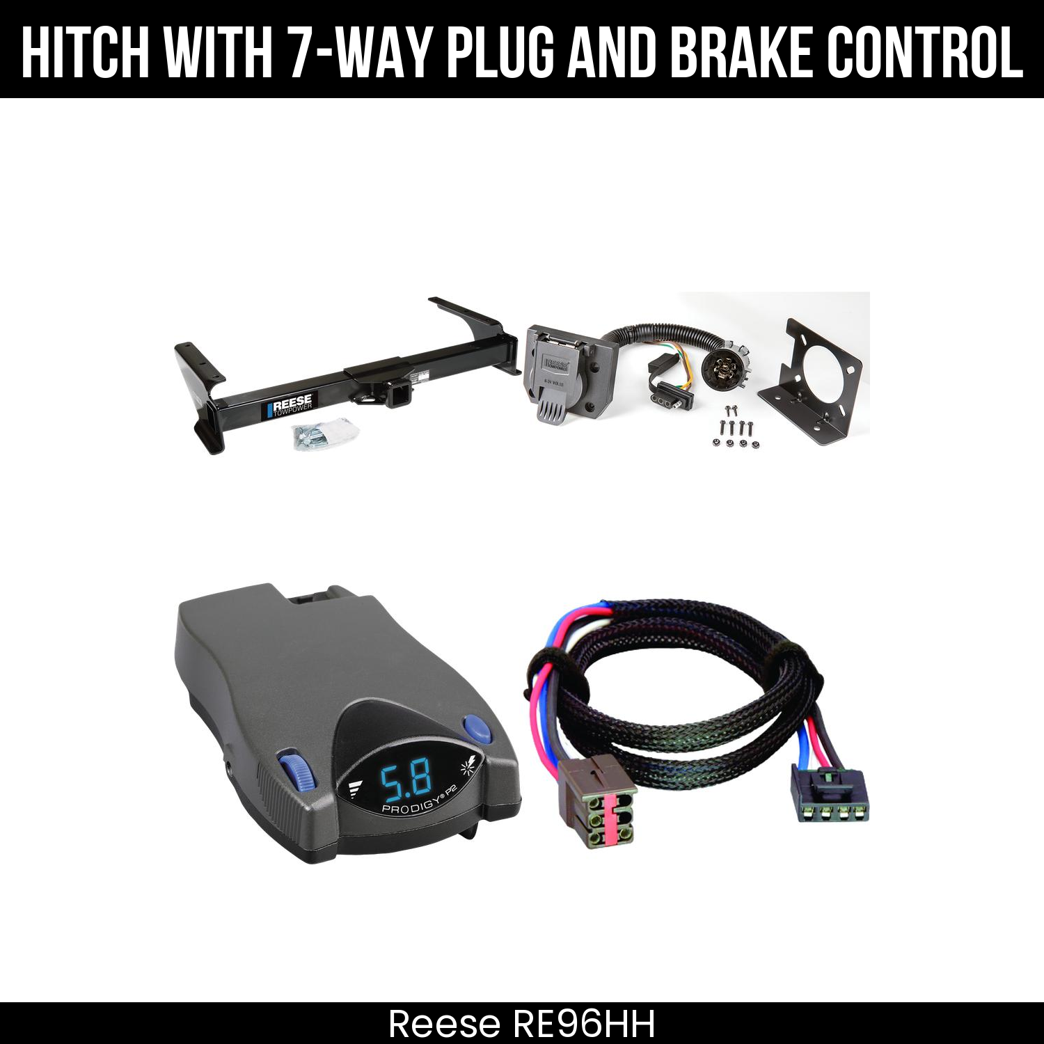 Trailer Hitch , 7-Way , Tekonsha Prodigy P2 Brake Control