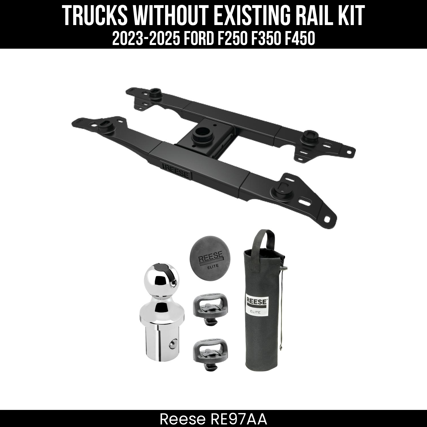Elite 5th Wheel Rail Kit,Elite Gooseneck Hitch Head Kit