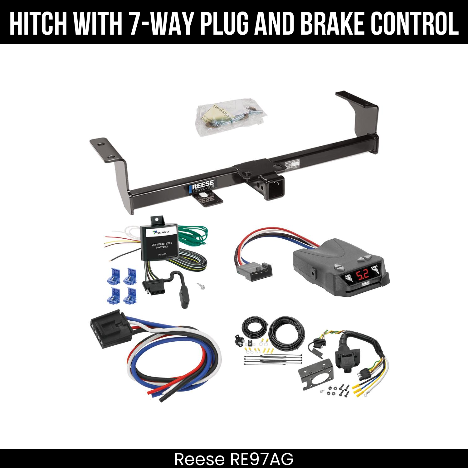 Trailer Hitch , 7-Way , Reese Brakeman IV Brake Control
