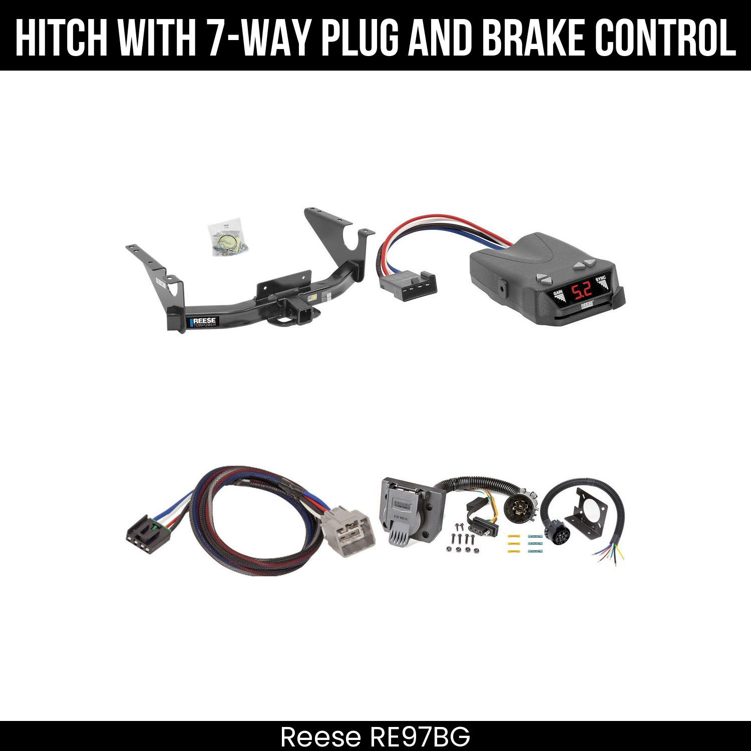 Trailer Hitch , 7-Way , Reese Brakeman IV Brake Control