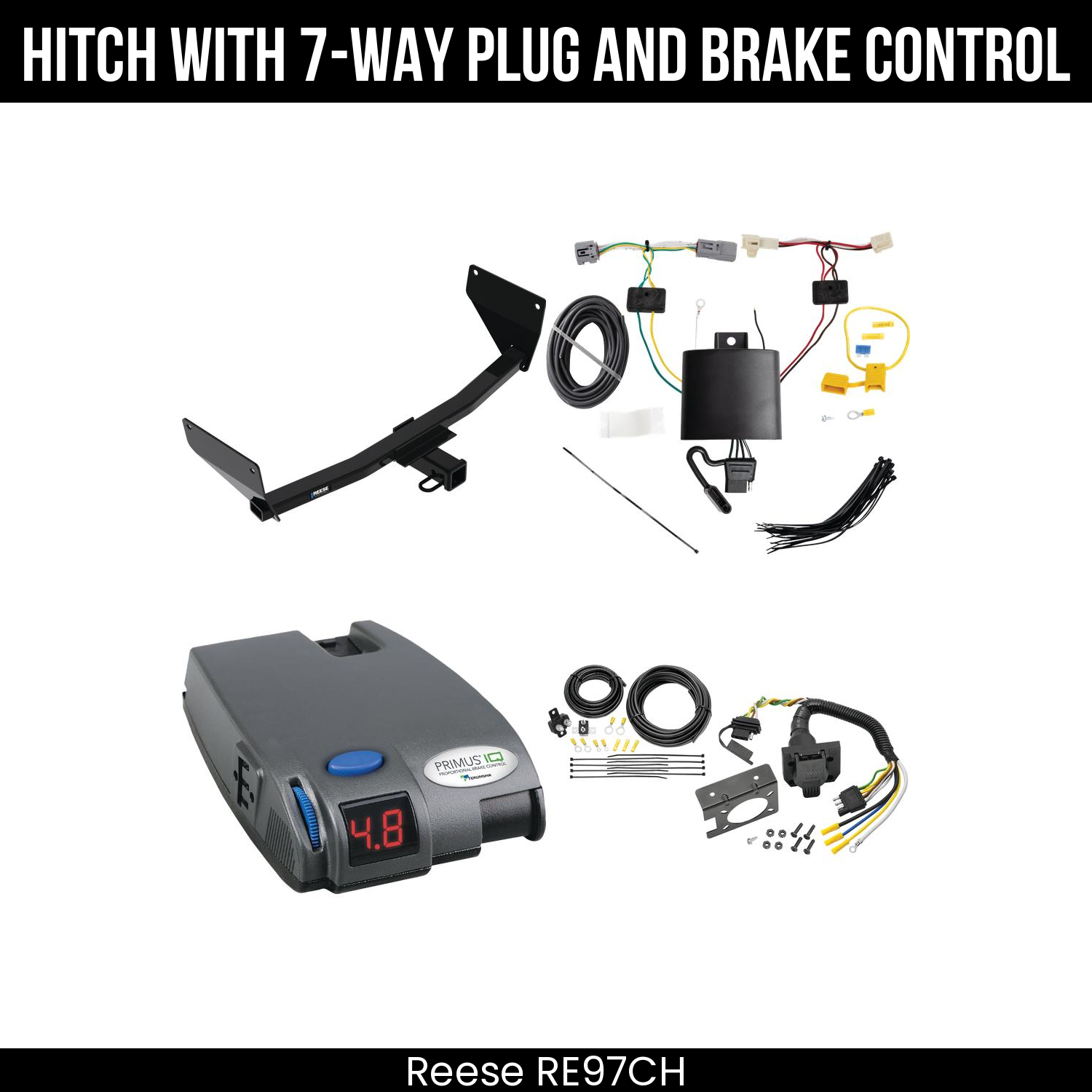 Trailer Hitch , 7-Way , Tekonsha Primus IQ Brake Control