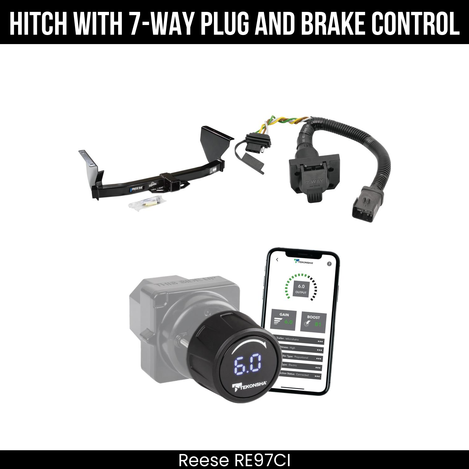 Reese RE97CI Hitch With 7 Way Plug And Brake Control Bundle Featureimg