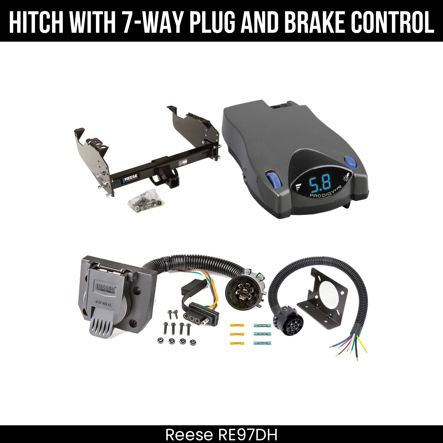 Trailer Hitch , 7-Way , Tekonsha Prodigy P2 Brake Control