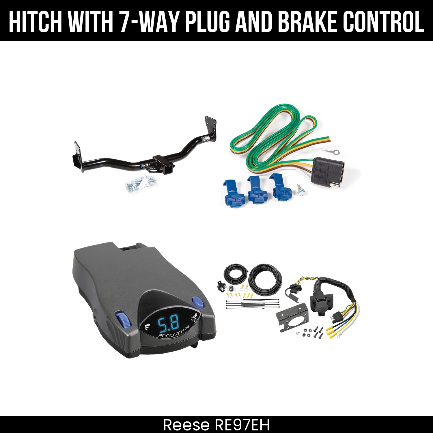 Trailer Hitch , 7-Way , Tekonsha Prodigy P2 Brake Control