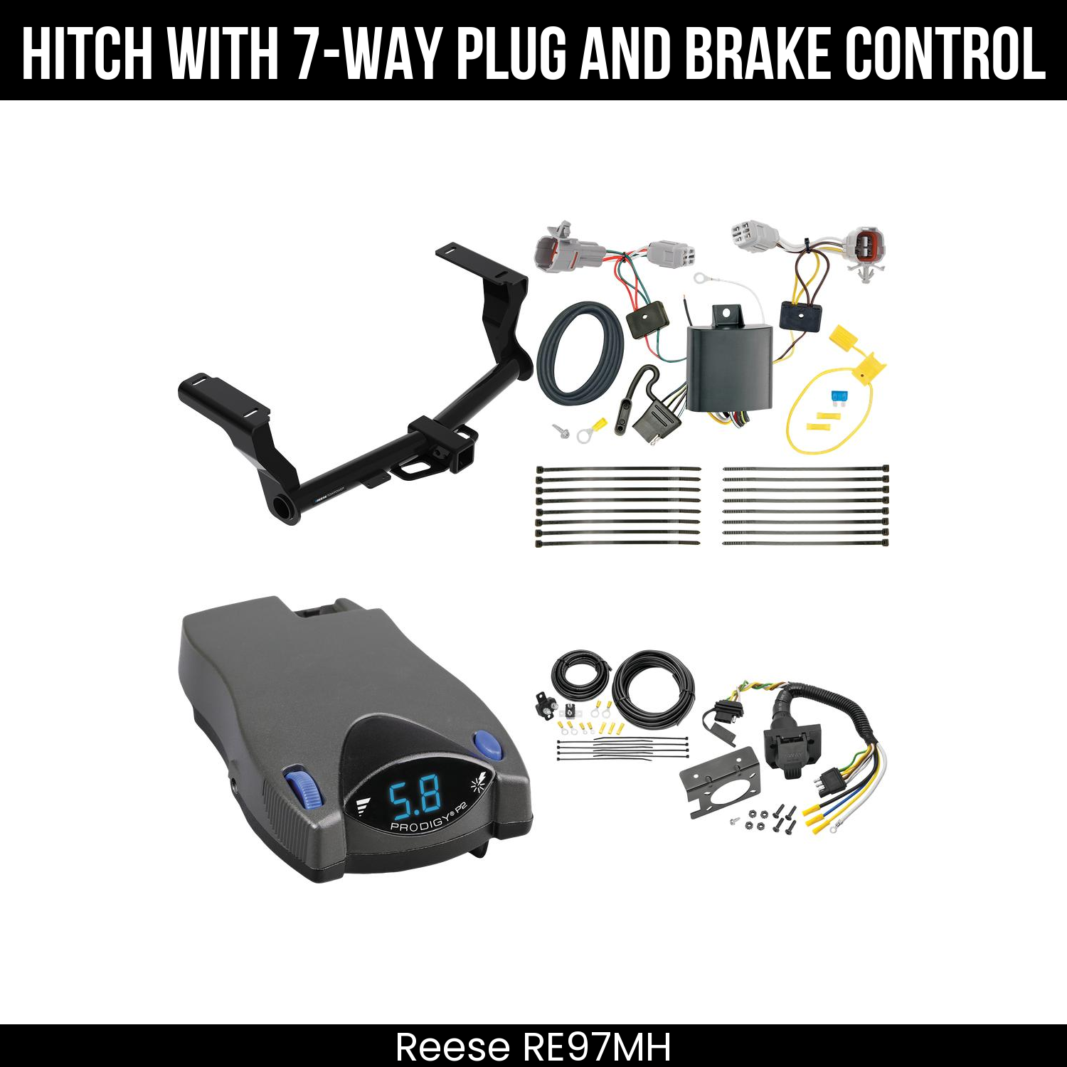 Trailer Hitch , 7-Way , Tekonsha Prodigy P2 Brake Control