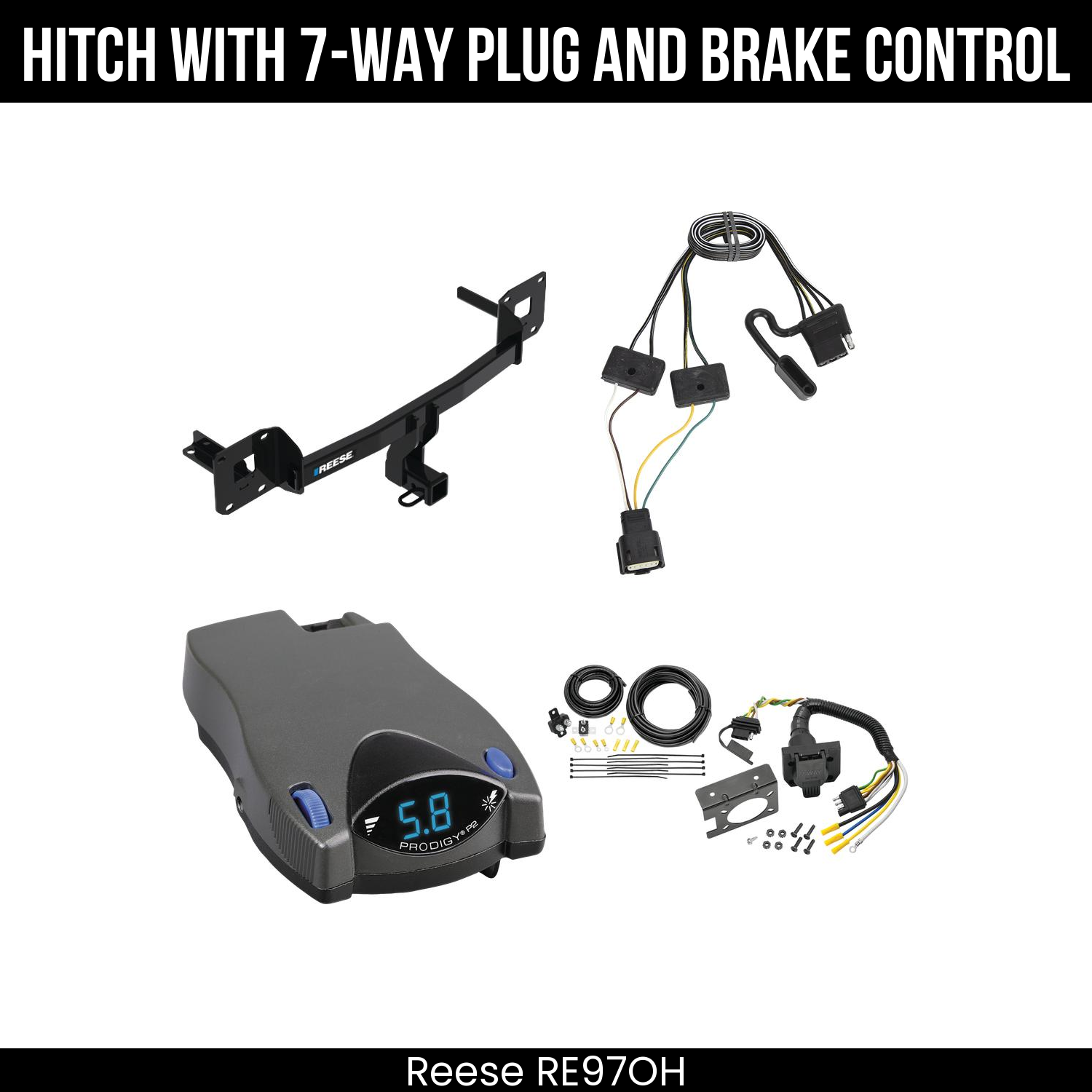 Trailer Hitch , 7-Way , Tekonsha Prodigy P2 Brake Control