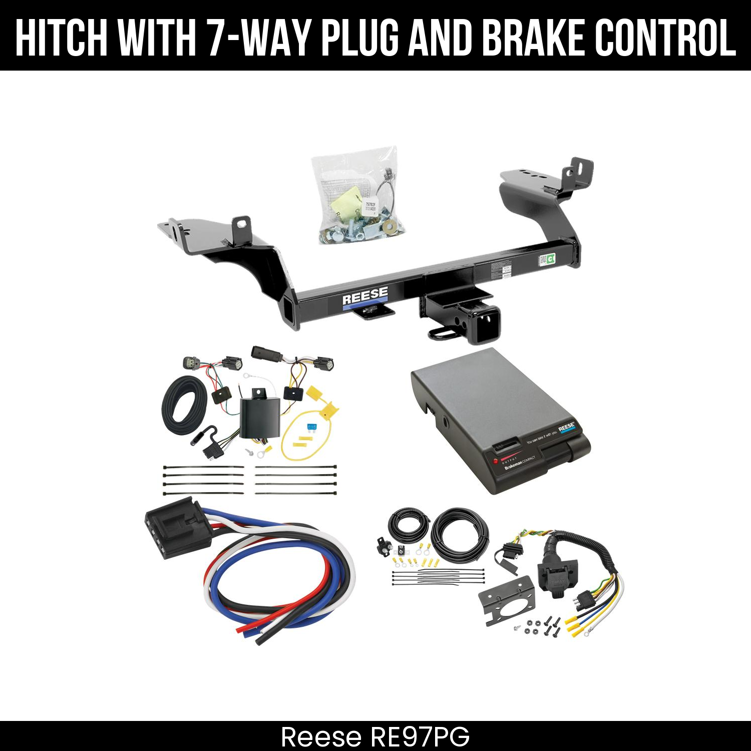 Trailer Hitch , 7-Way , Reese Brakeman Brake Control