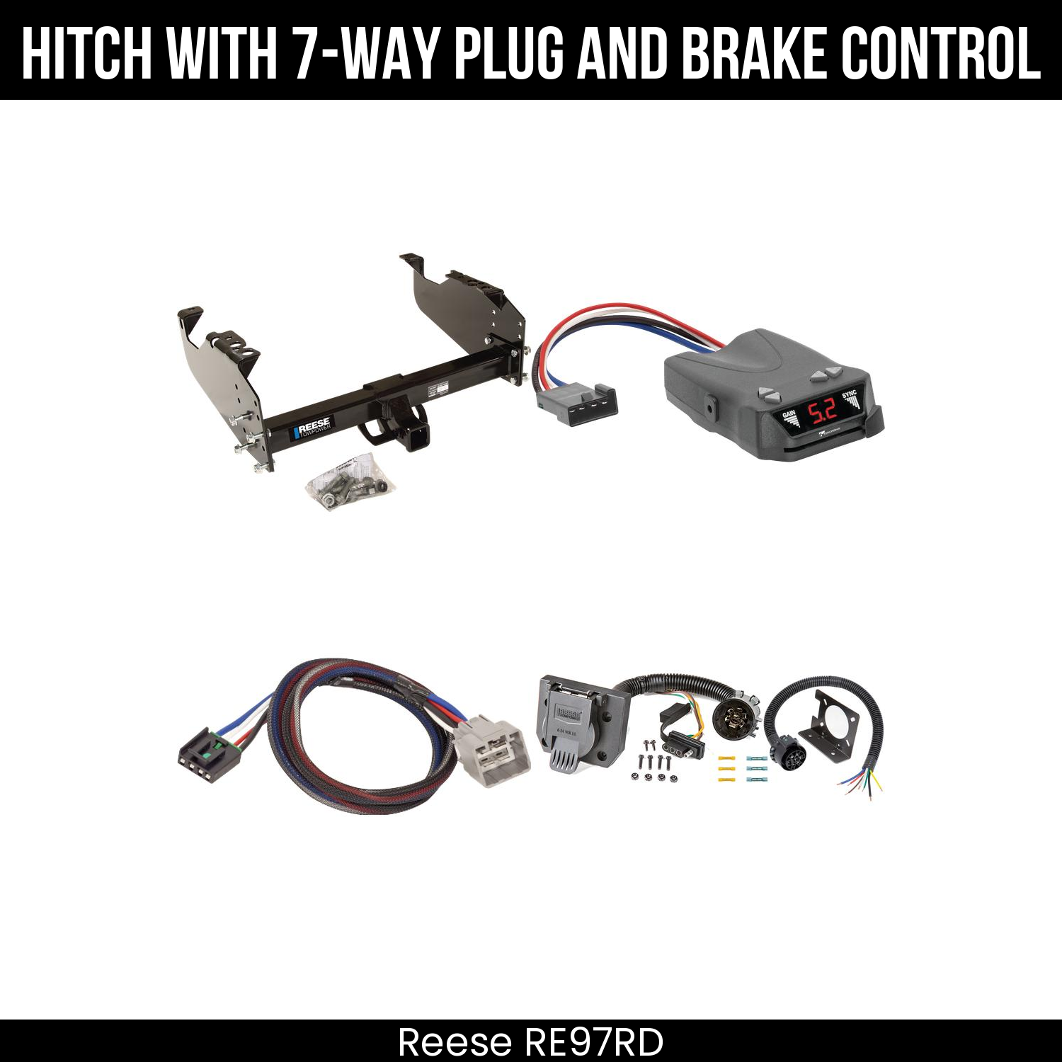 Trailer Hitch , 7-Way , Tekonsha Brakeman IV Brake Control