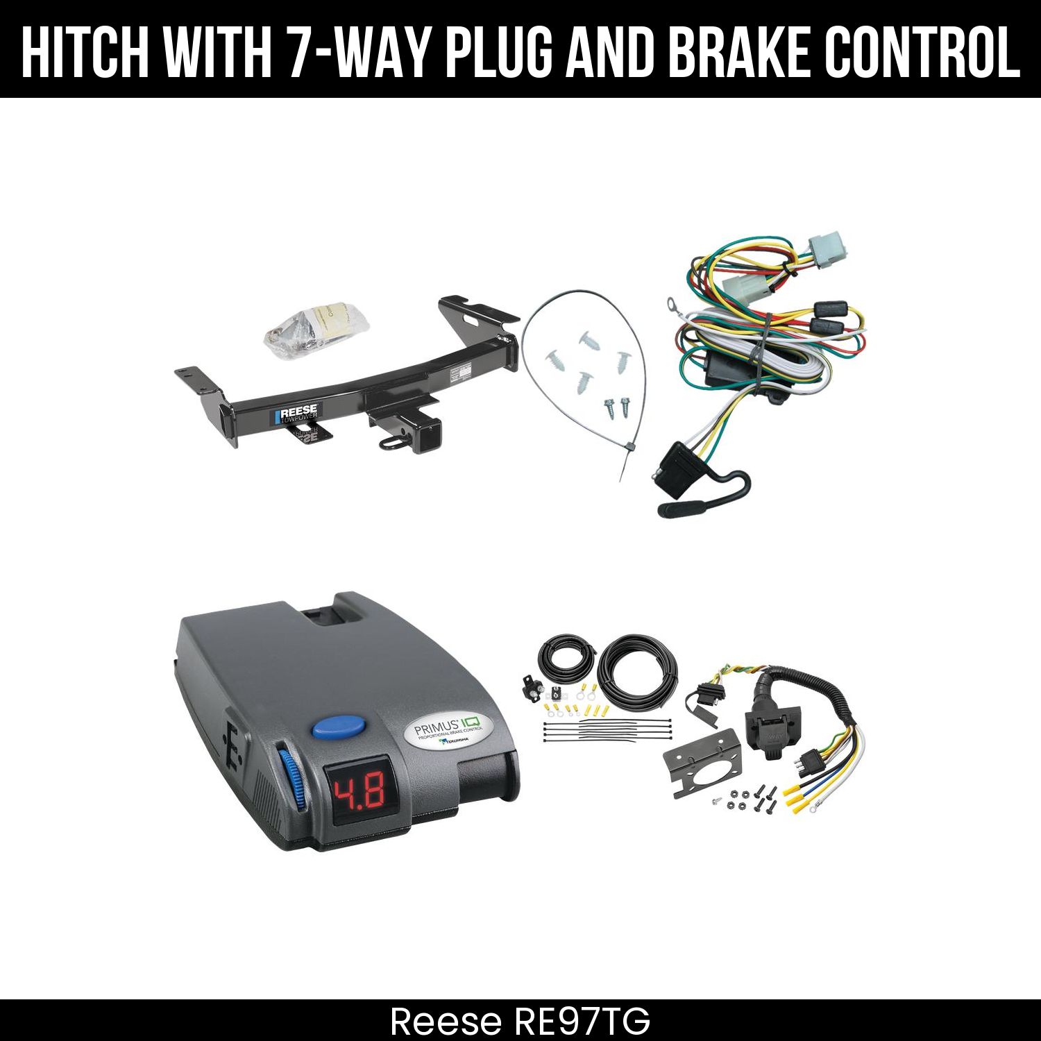Trailer Hitch , 7-Way , Tekonsha Primus IQ Brake Control