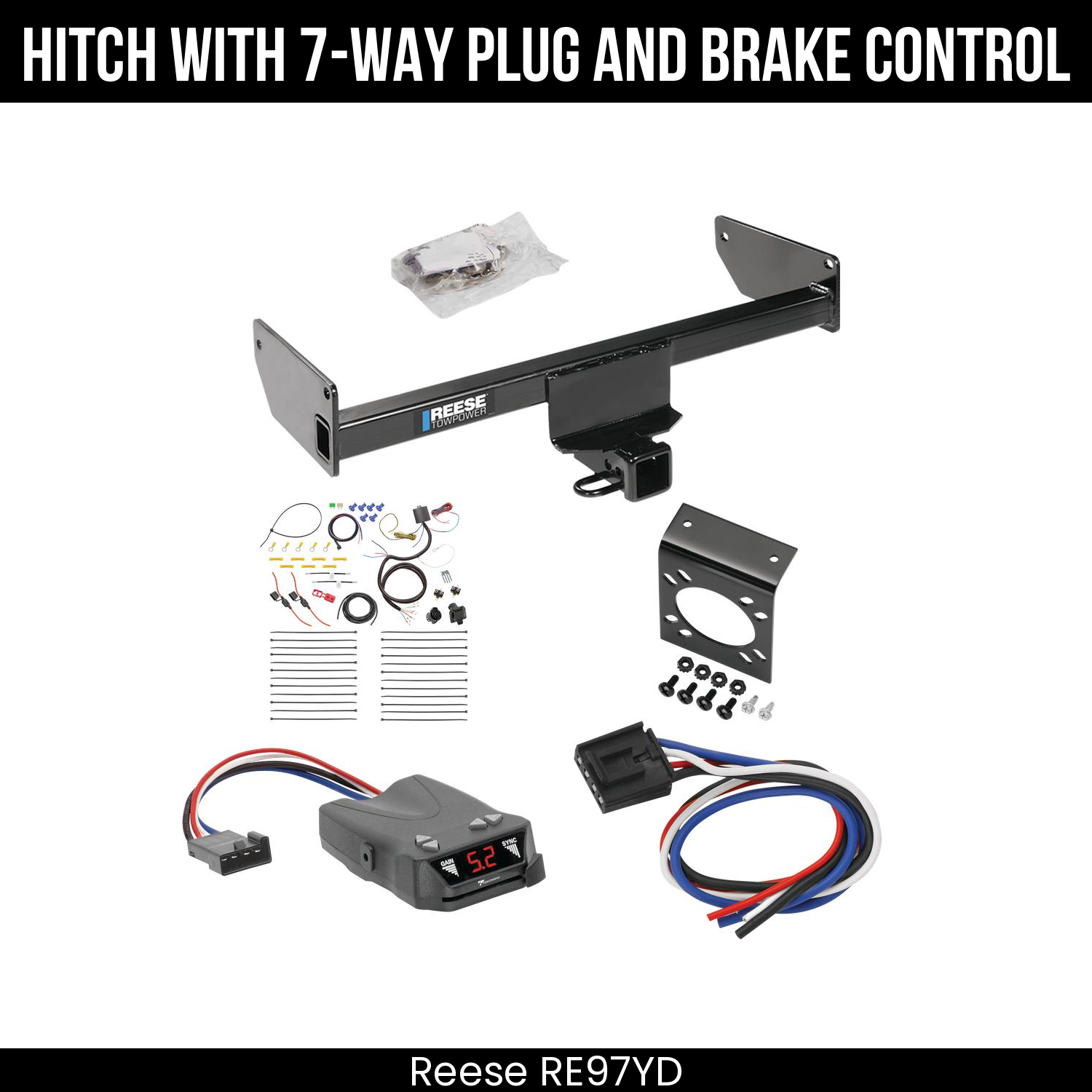 Trailer Hitch , 7-Way , Tekonsha Brakeman IV Brake Control