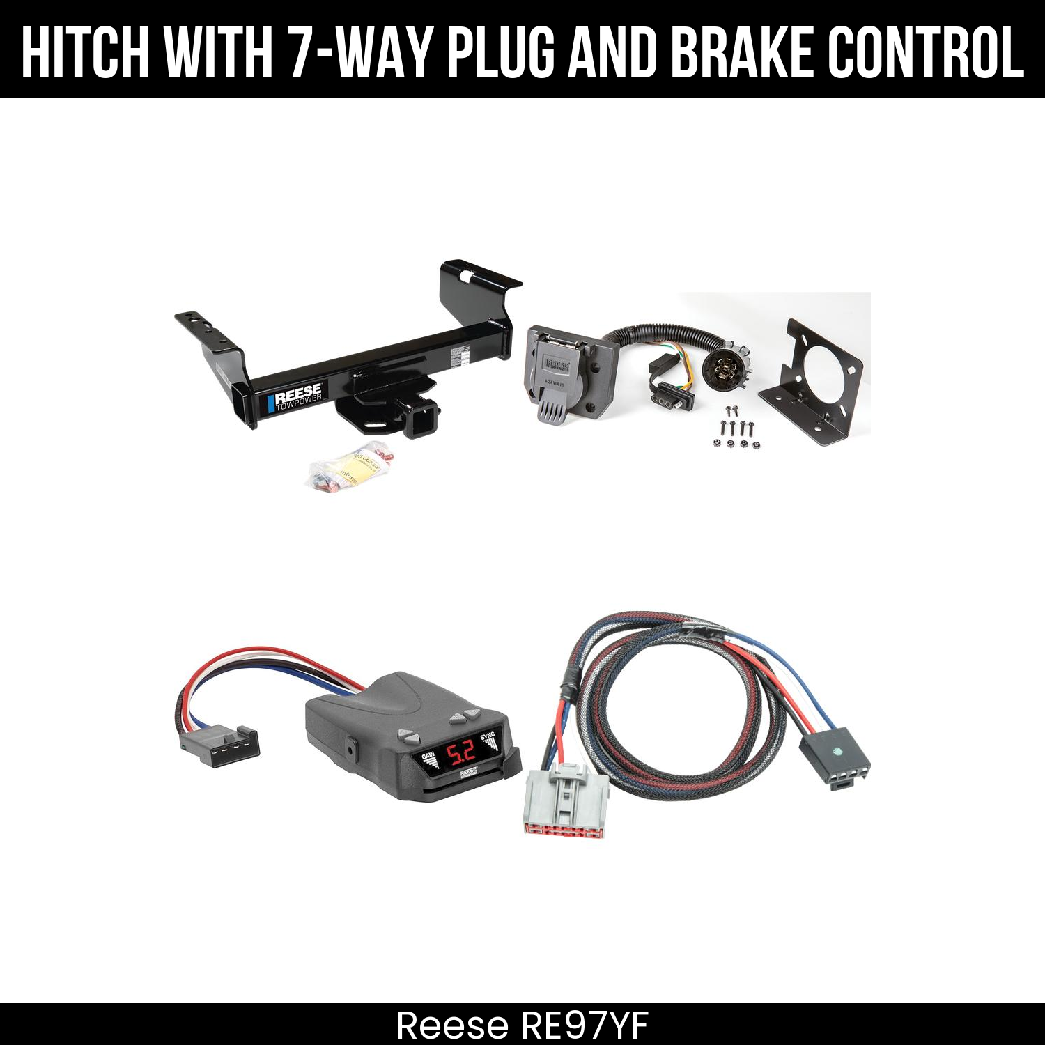 Trailer Hitch , 7-Way , Reese Brakeman IV Brake Control