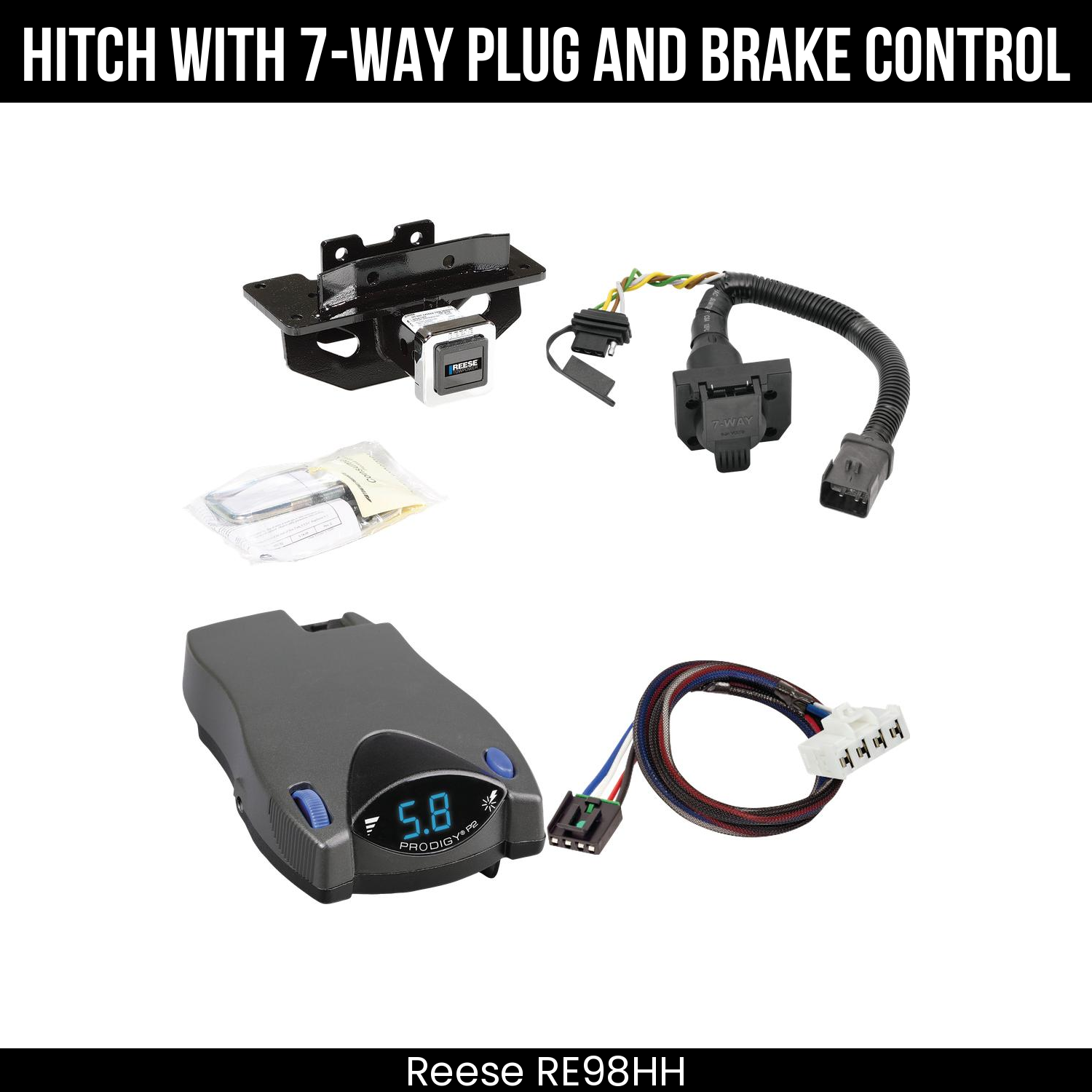Trailer Hitch , 7-Way , Tekonsha Prodigy P2 Brake Control