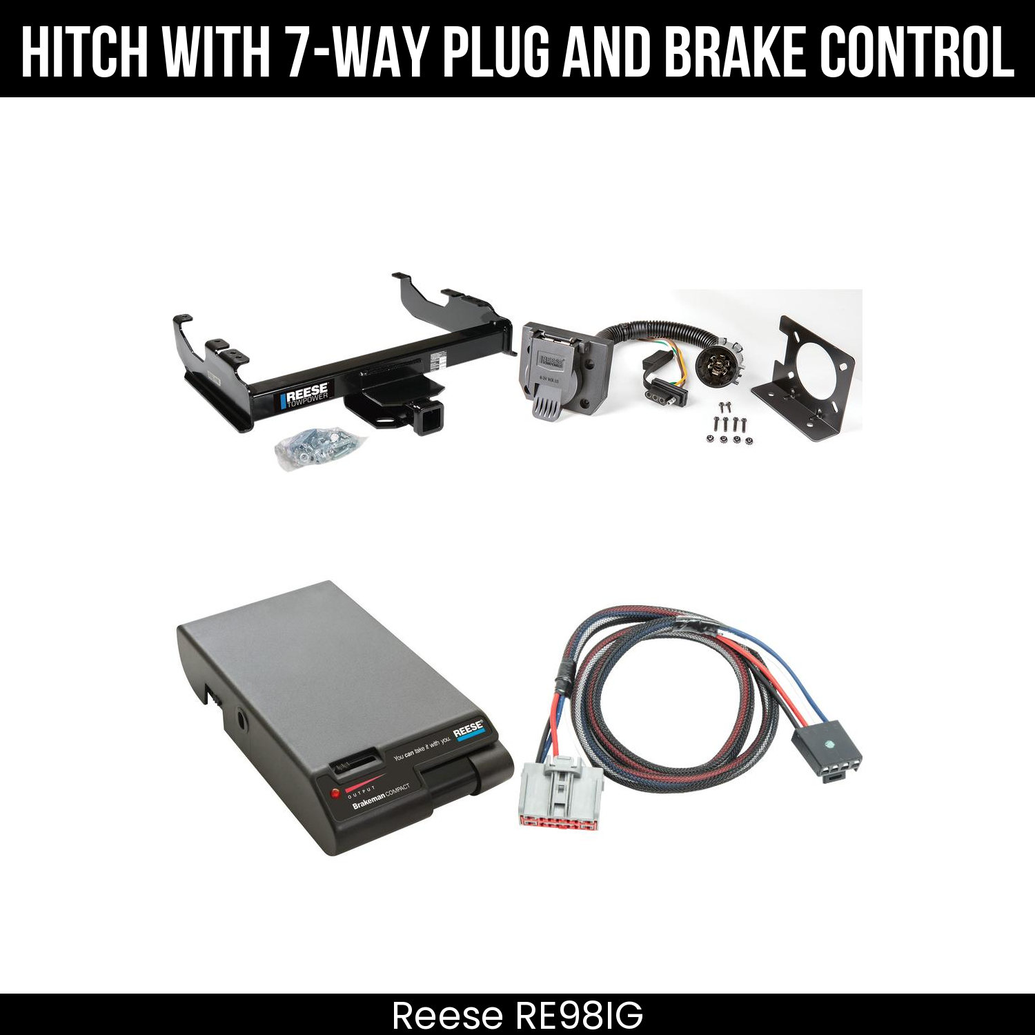 Trailer Hitch , 7-Way , Reese Brakeman Brake Control