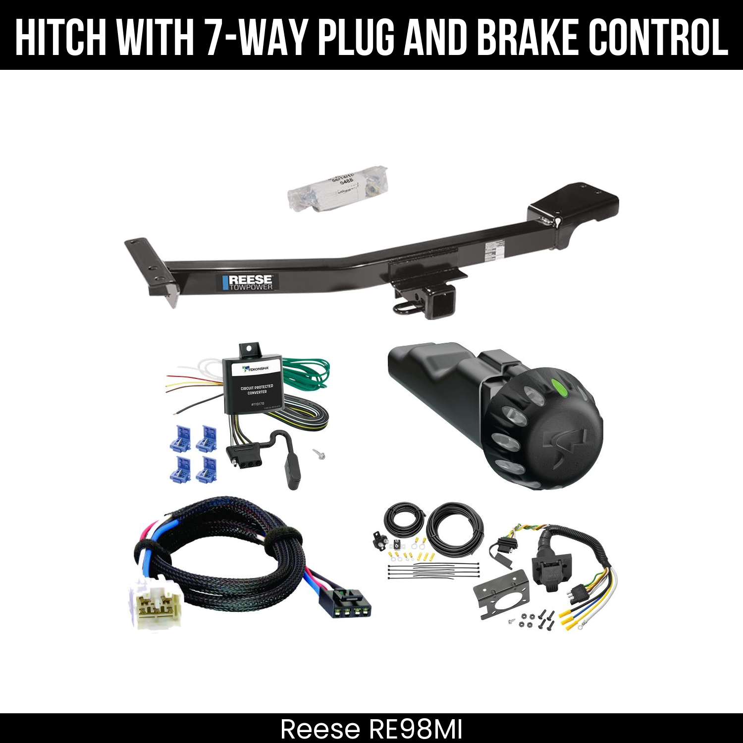 Reese RE98MI Hitch With 7 Way Plug And Brake Control Bundle Featureimg
