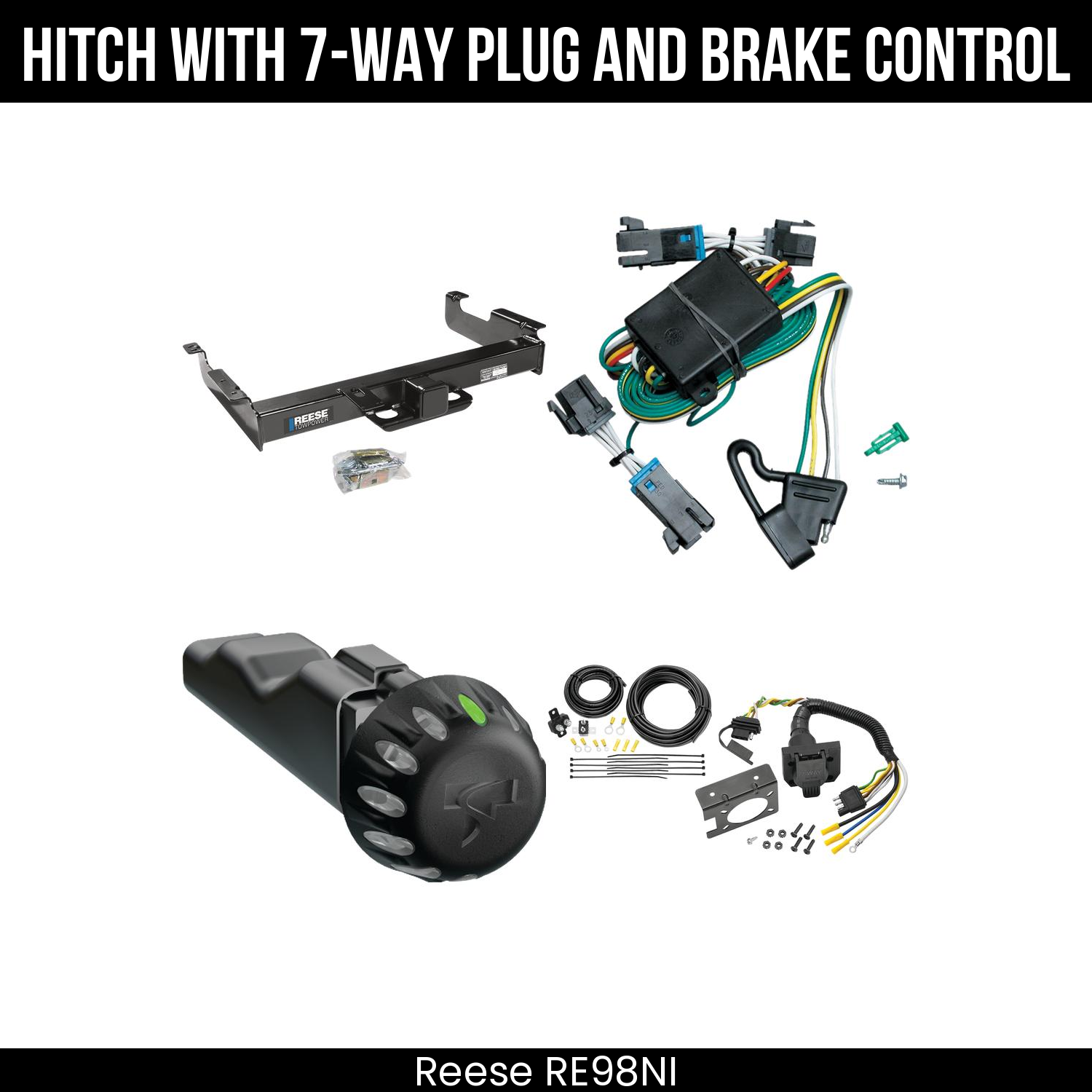 Reese RE98NI Hitch With 7 Way Plug And Brake Control Bundle Featureimg