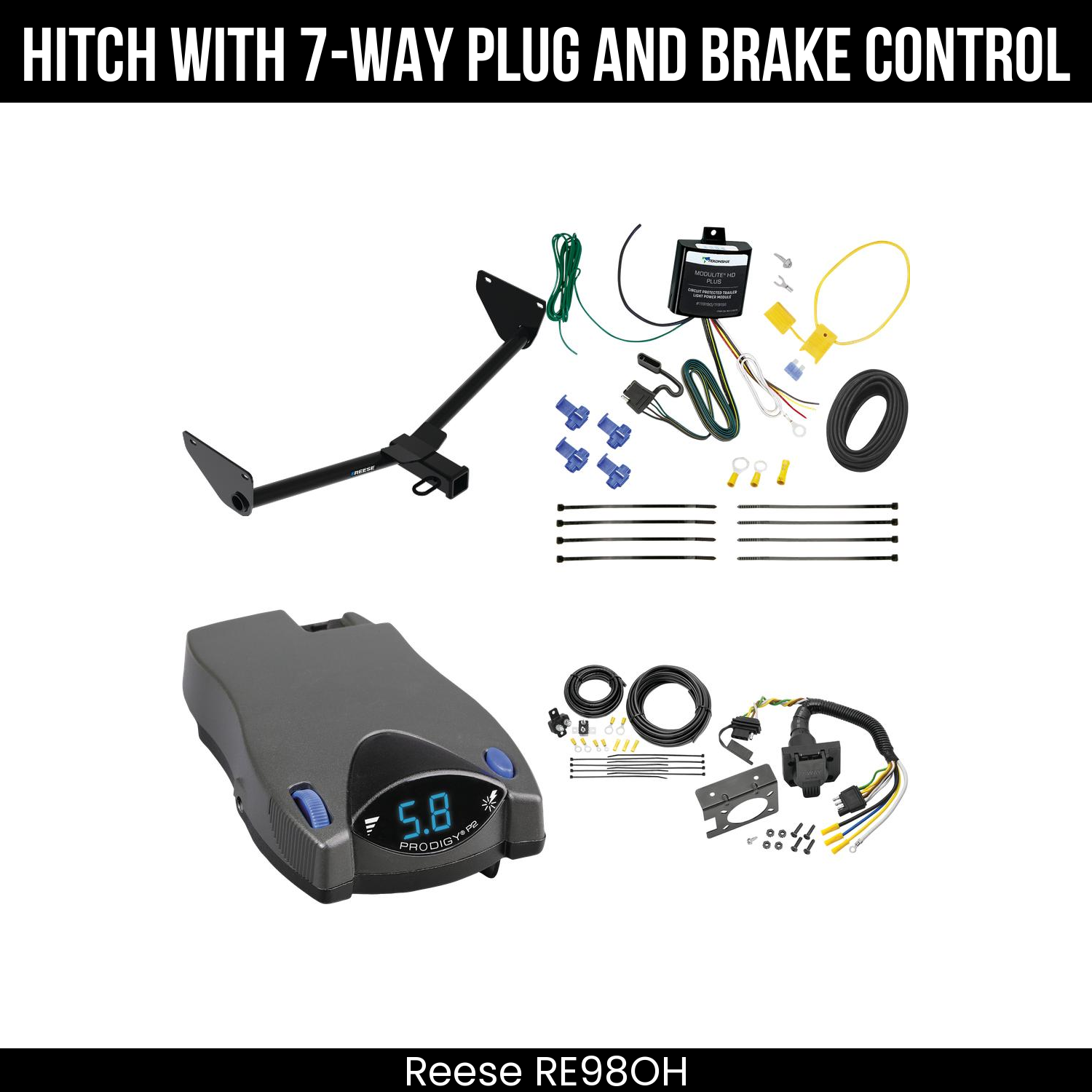 Trailer Hitch , 7-Way , Tekonsha Prodigy P2 Brake Control