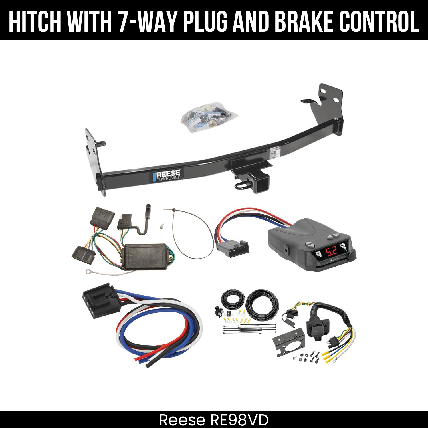 Trailer Hitch , 7-Way , Tekonsha Brakeman IV Brake Control
