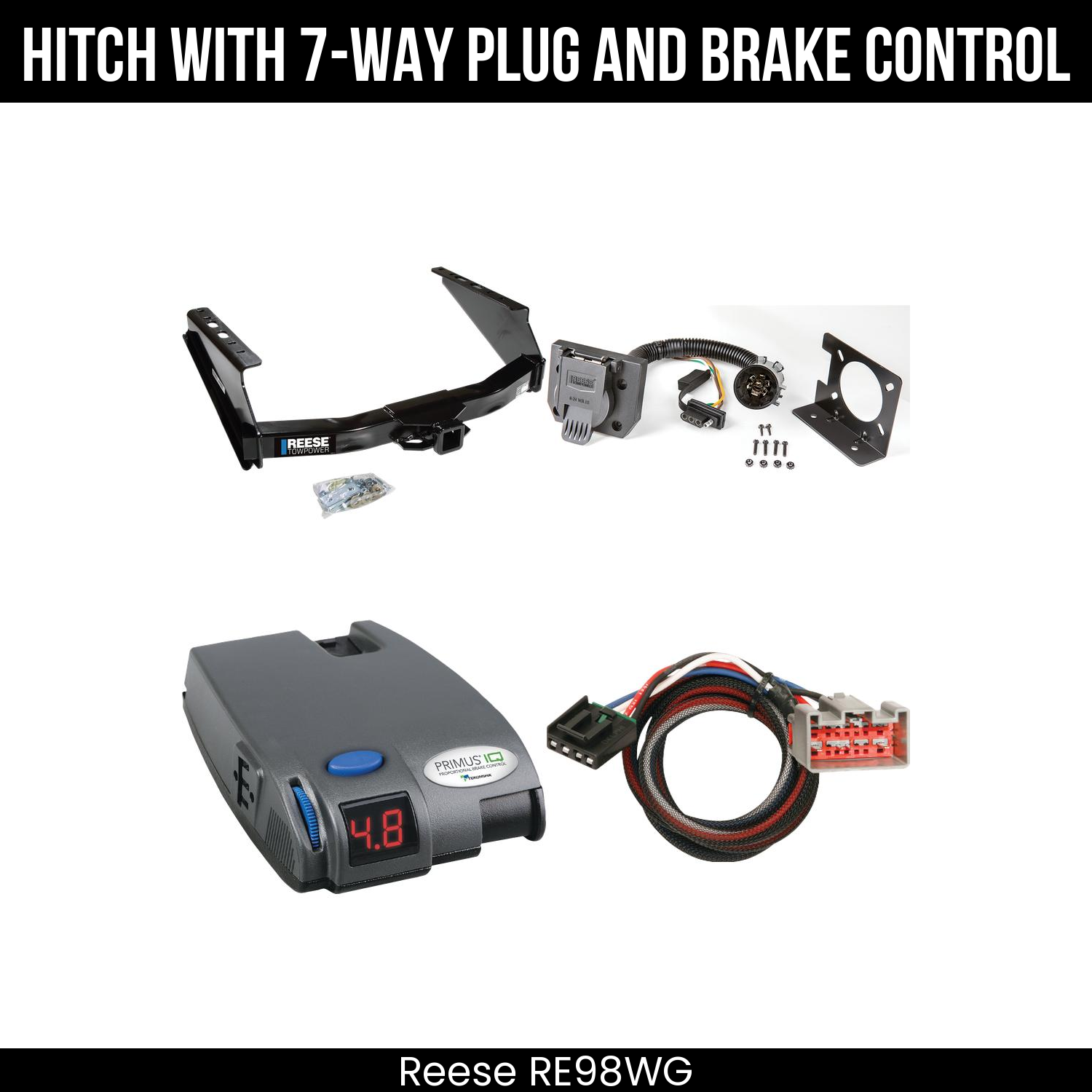 Trailer Hitch , 7-Way , Tekonsha Primus IQ Brake Control
