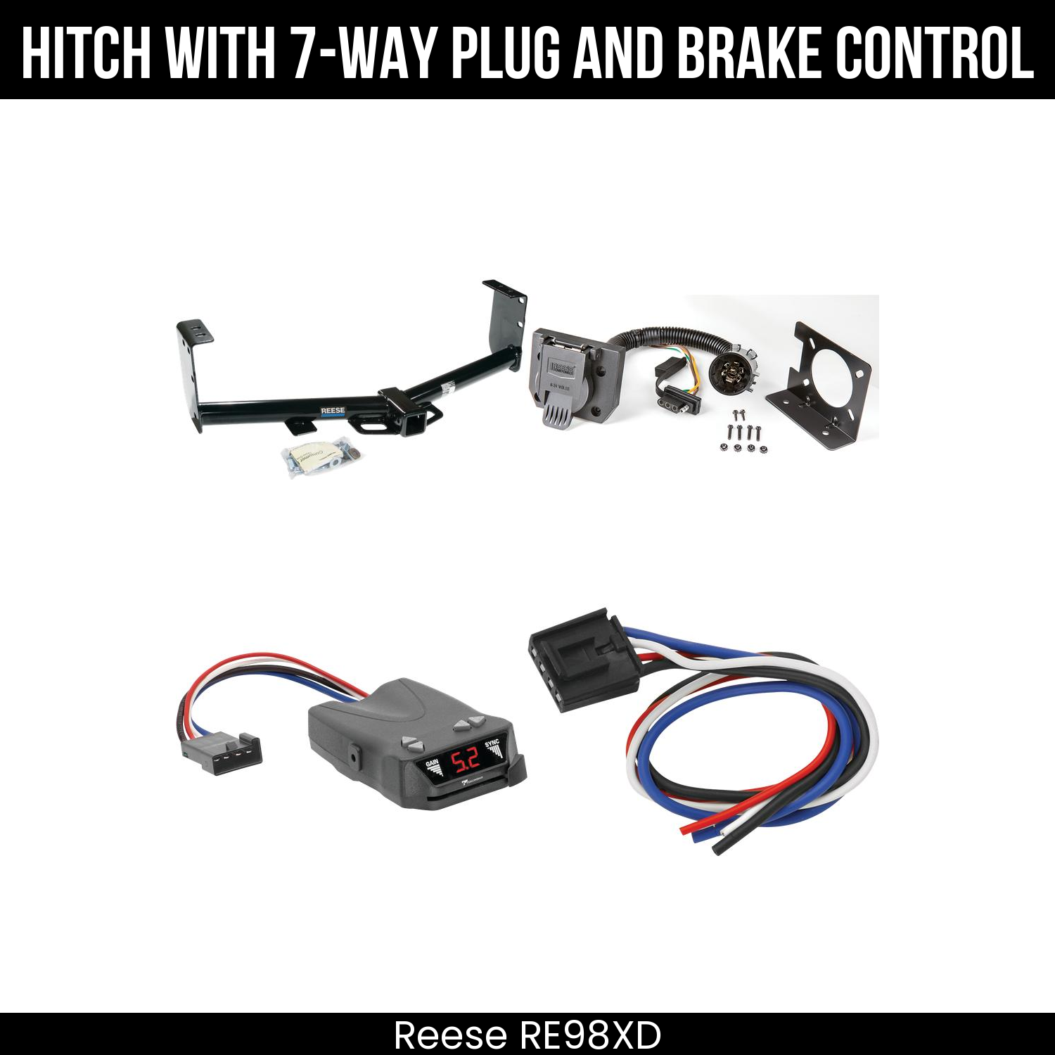 Trailer Hitch , 7-Way , Tekonsha Brakeman IV Brake Control