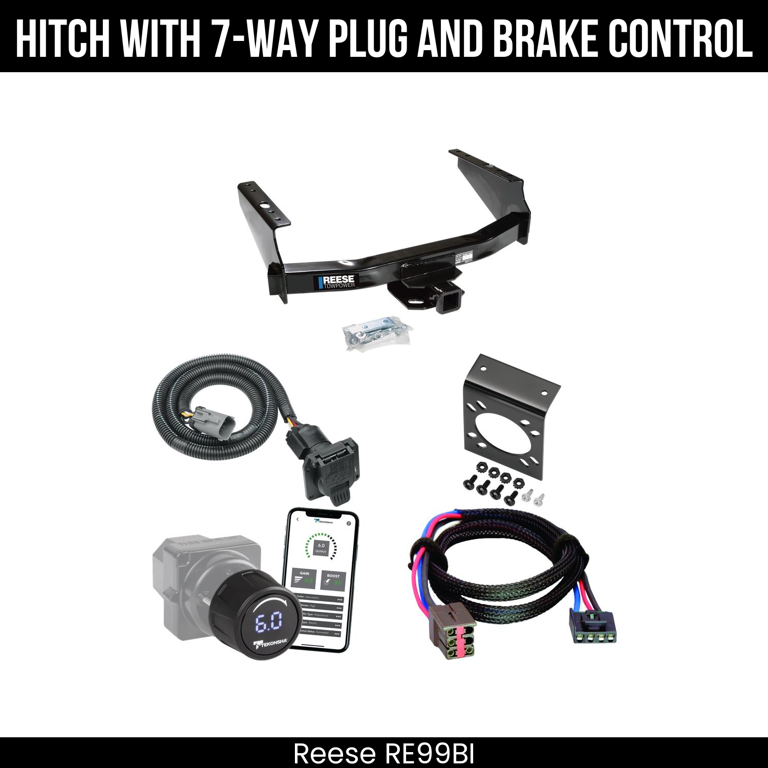 Reese RE99BI Hitch With 7 Way Plug And Brake Control Bundle Featureimg