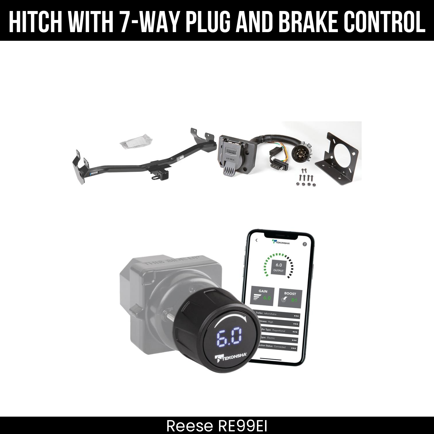 Reese RE99EI Hitch With 7 Way Plug And Brake Control Bundle Featureimg