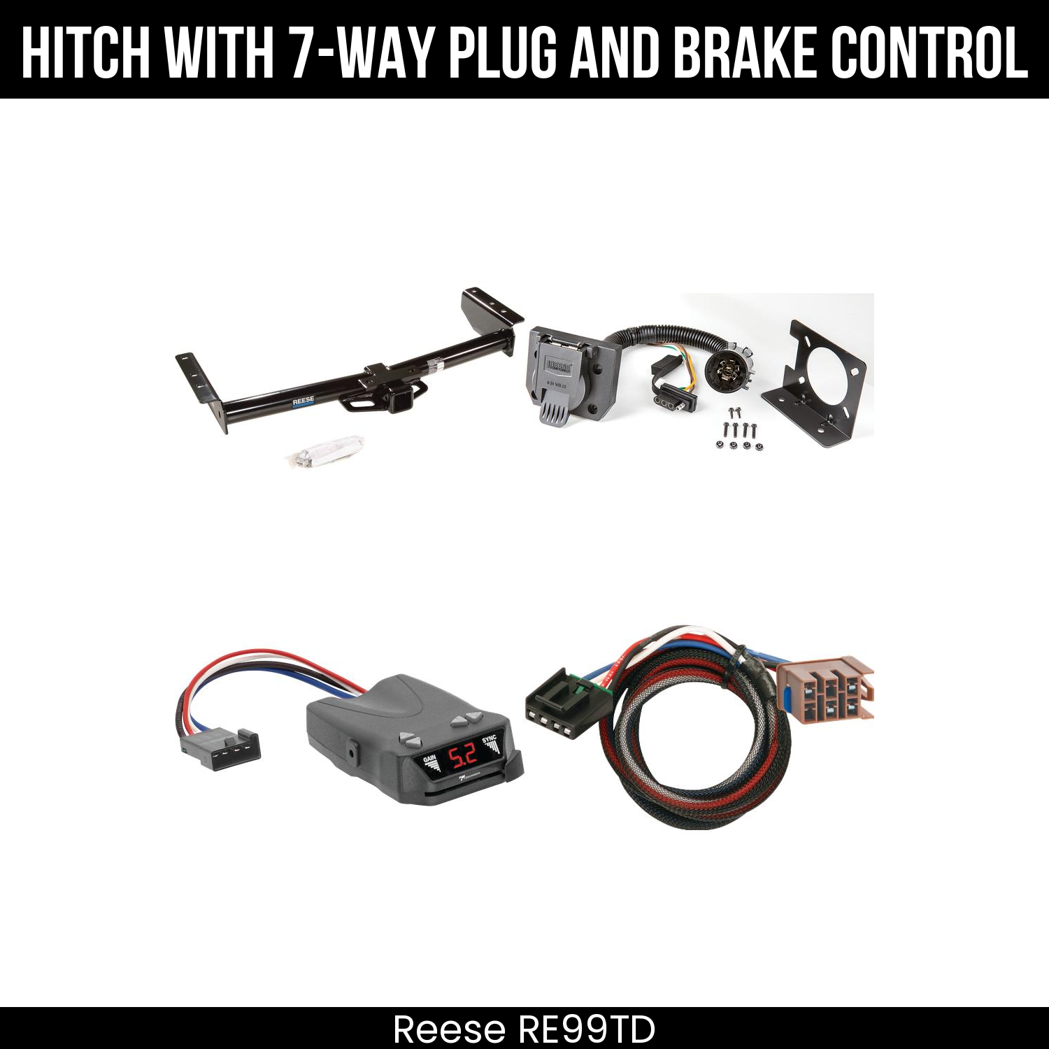 Trailer Hitch , 7-Way , Tekonsha Brakeman IV Brake Control