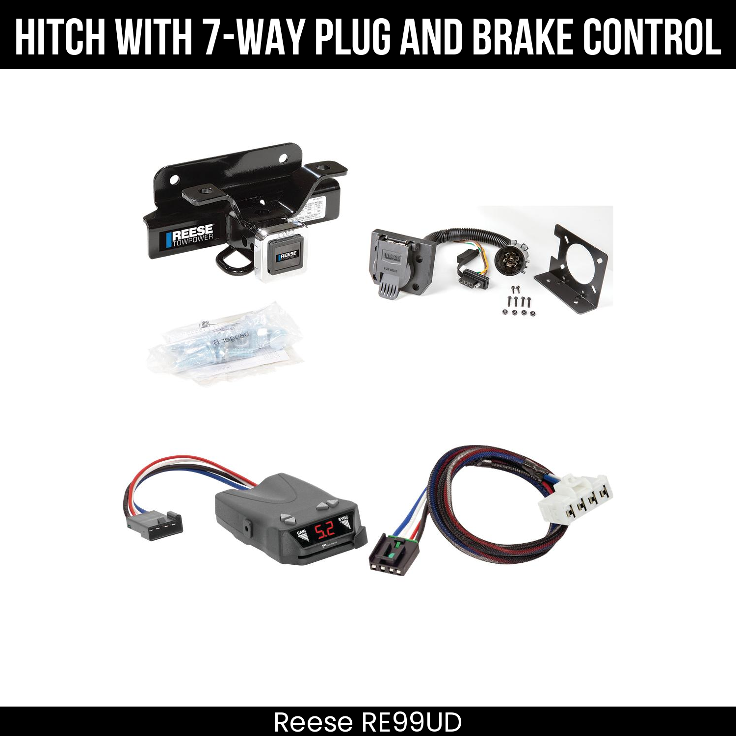 Trailer Hitch , 7-Way , Tekonsha Brakeman IV Brake Control