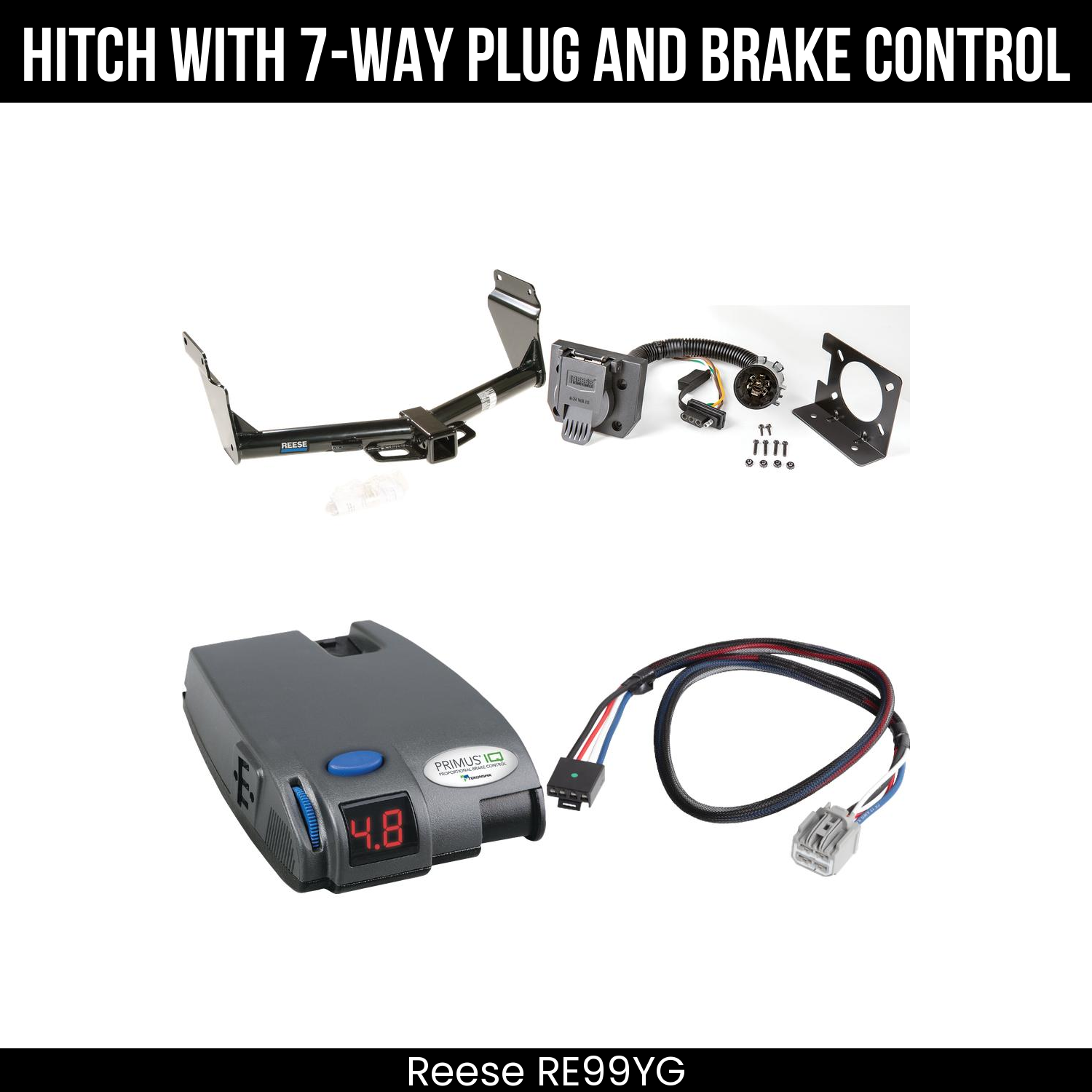 Trailer Hitch , 7-Way , Tekonsha Primus IQ Brake Control