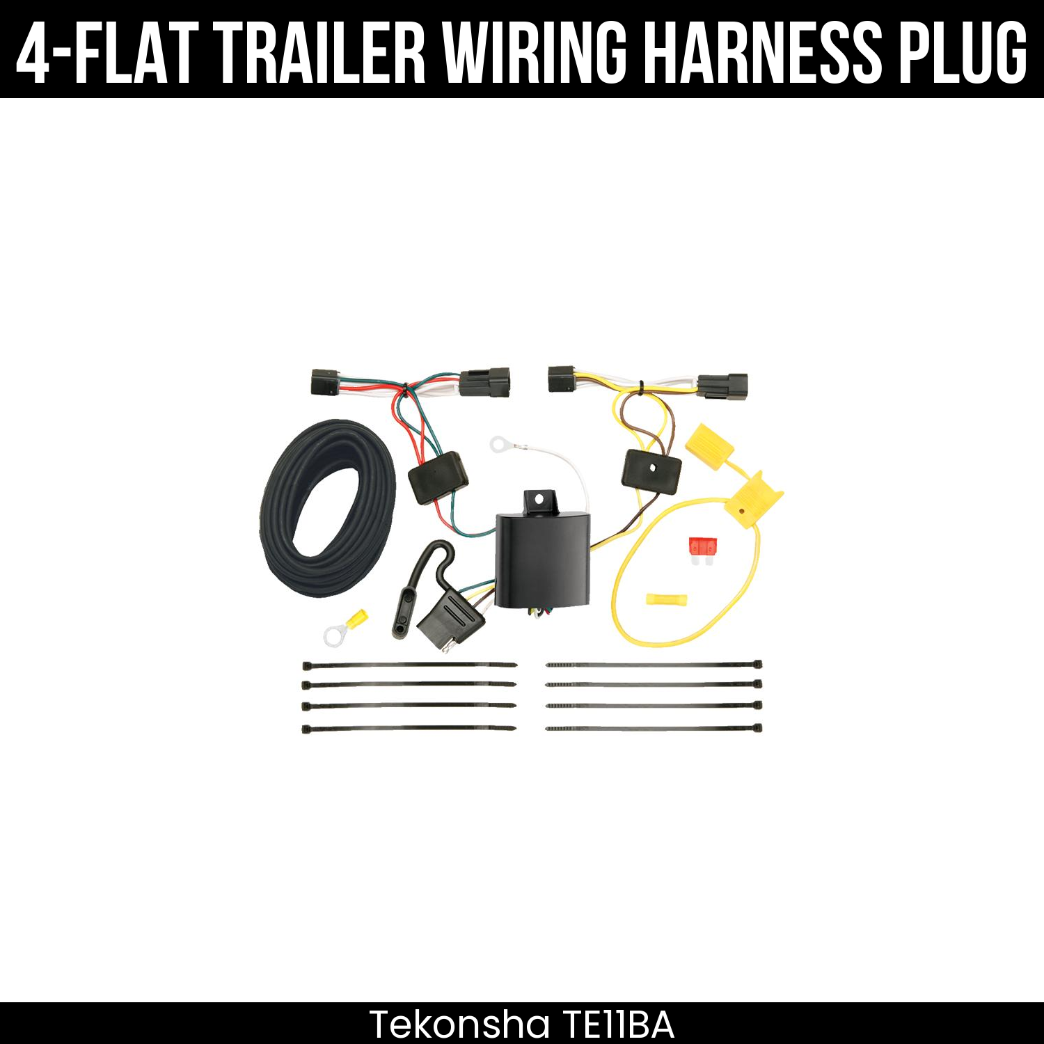 Trailer Wiring 4-Flat Plug Only