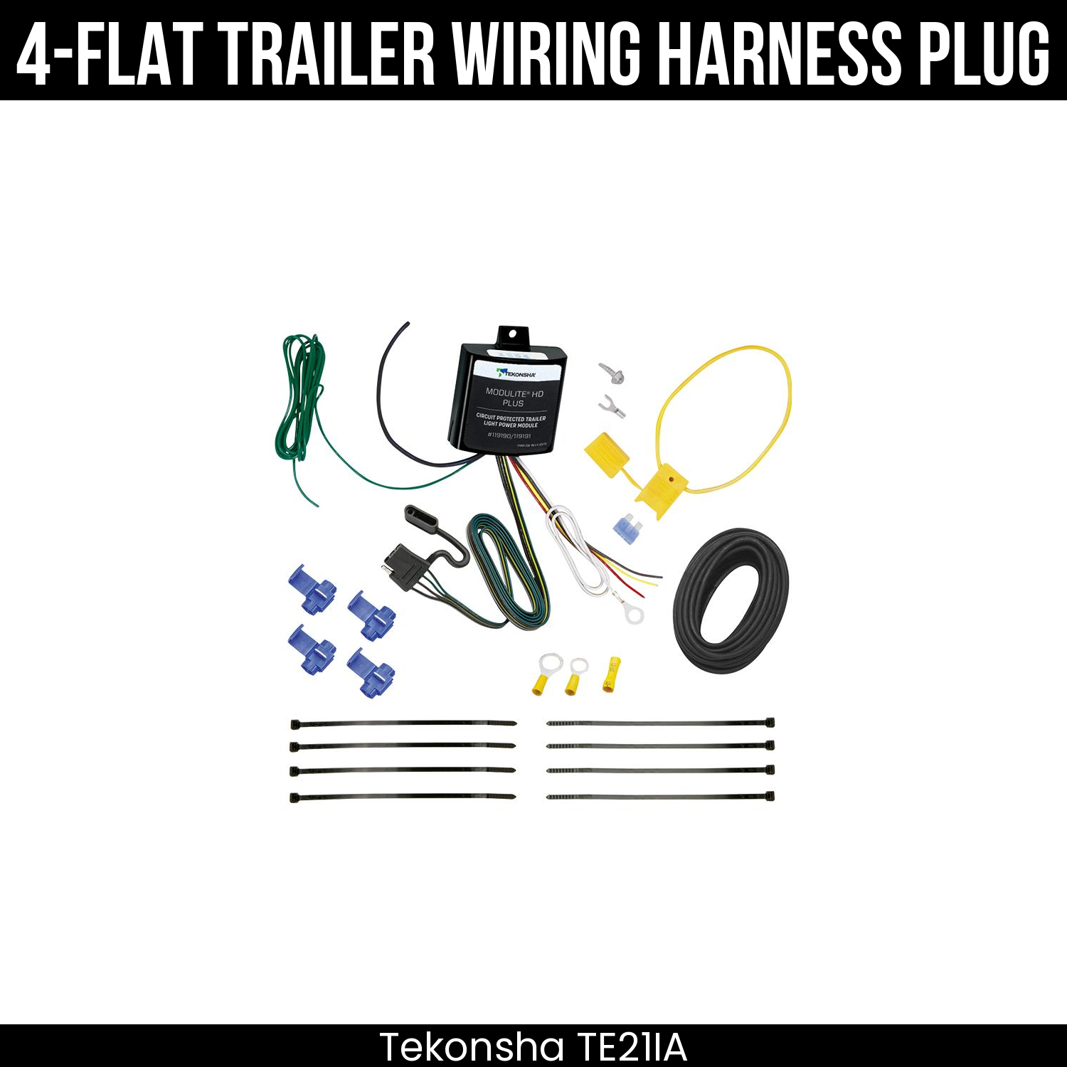 Trailer Wiring 4-Flat Plug Only