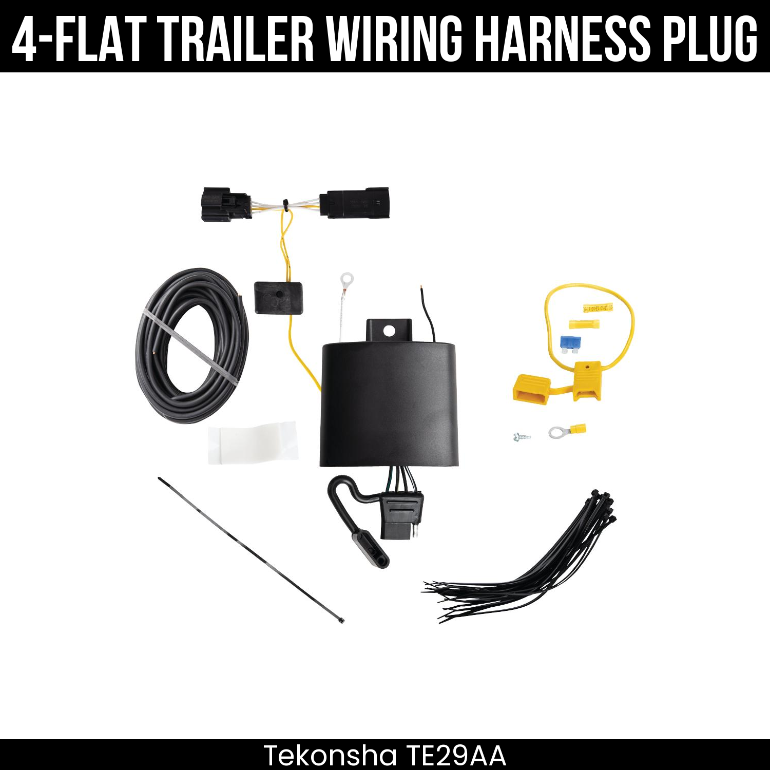 Trailer Wiring 4-Flat Plug Only