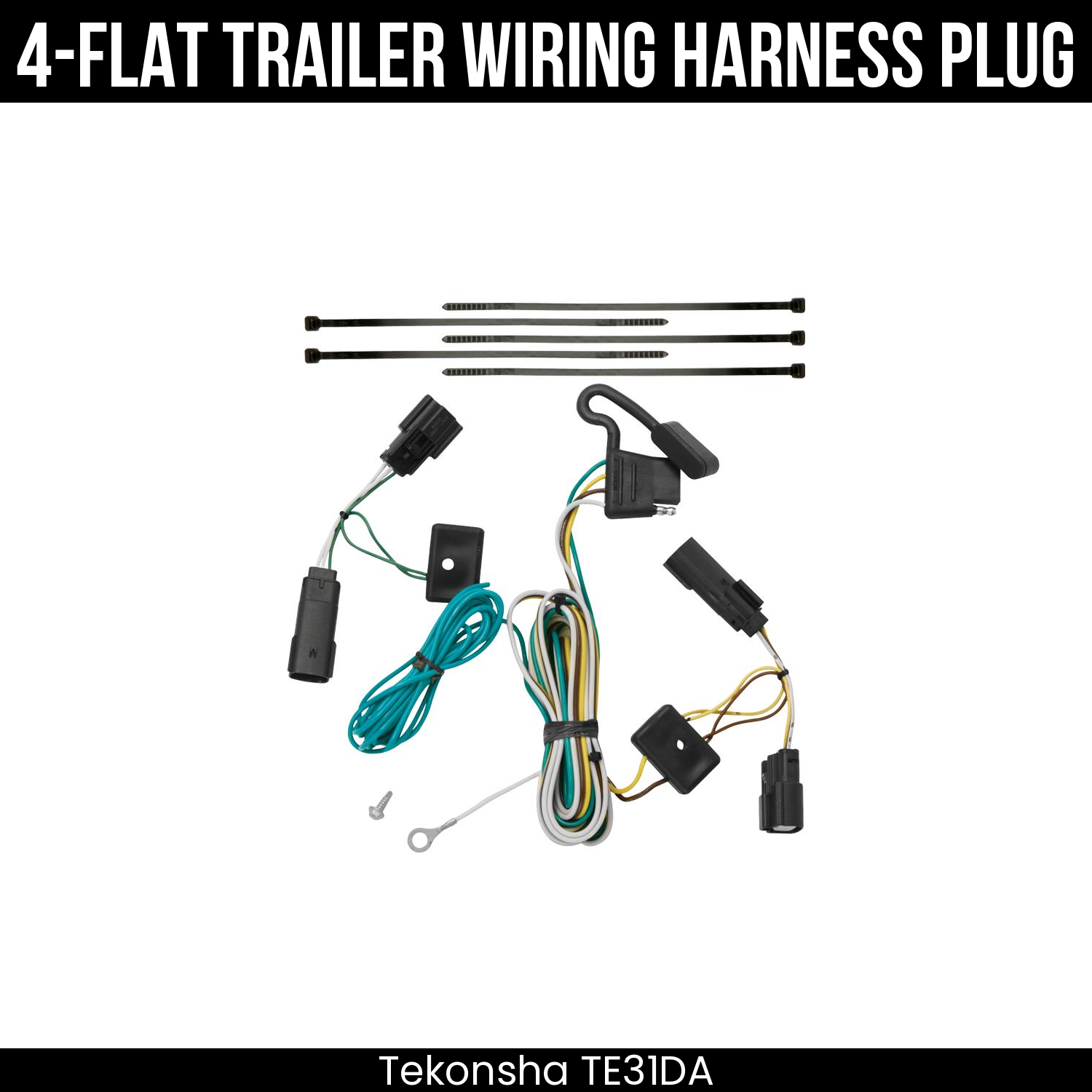 Trailer Wiring 4-Flat Plug Only