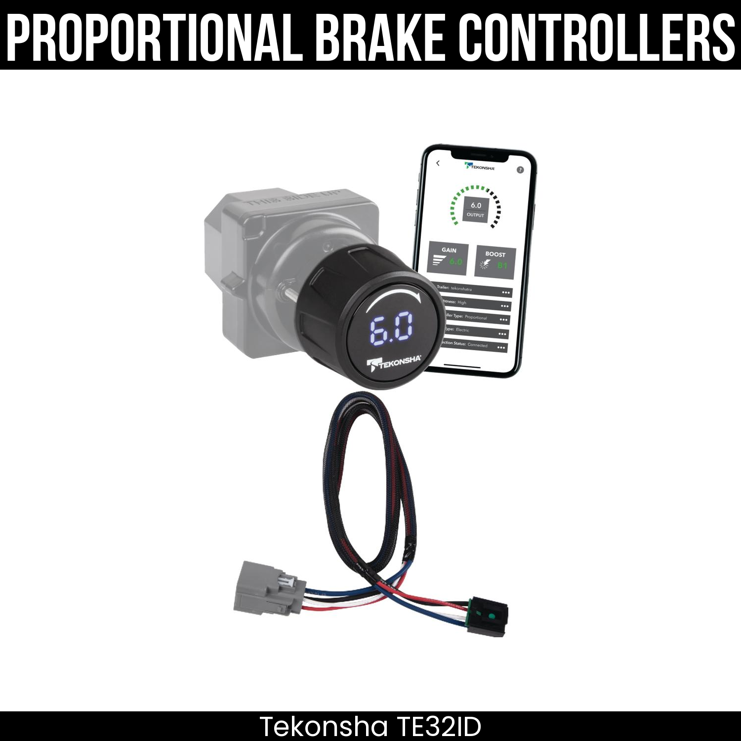 Tekonsha Prodigy iD Smart Brake Control , Plug Adapter